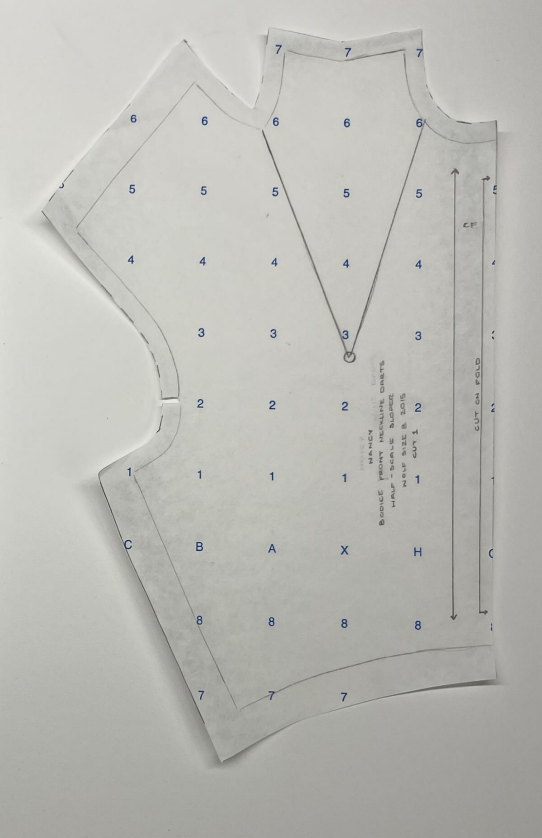 Front Bodice with Neckline Dart