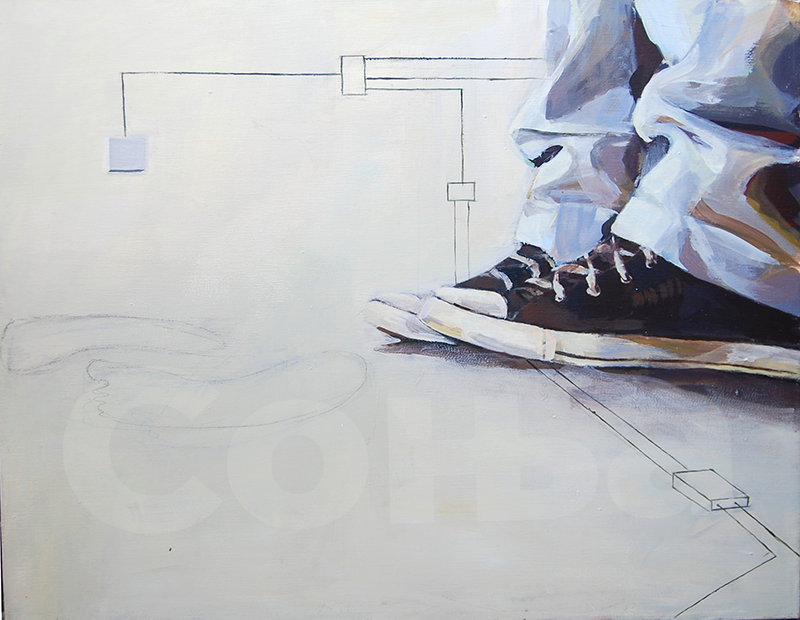 "Path", 90x70, acrylic on canvas
