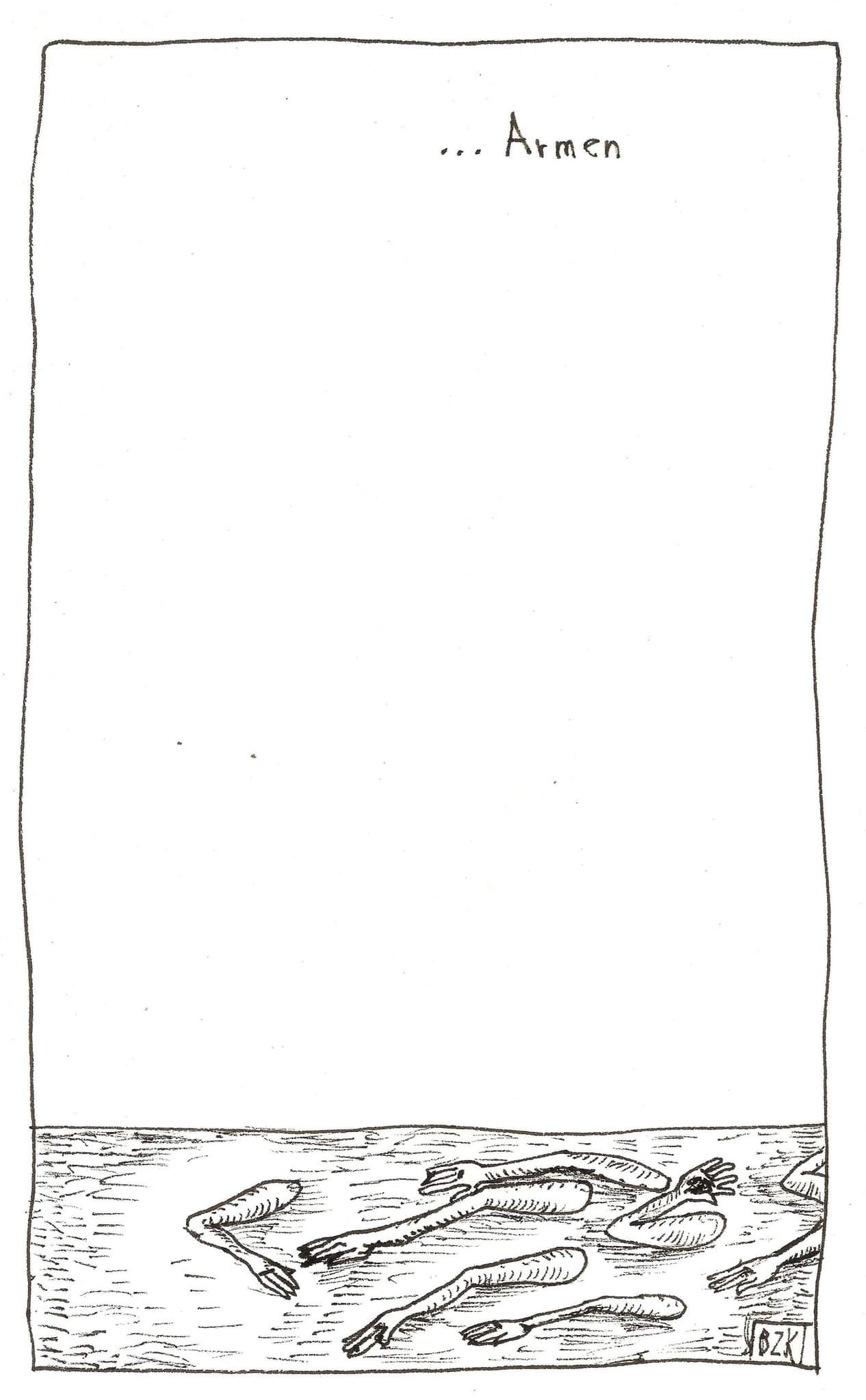 "..Armen" - Tusche auf Papier, 2022