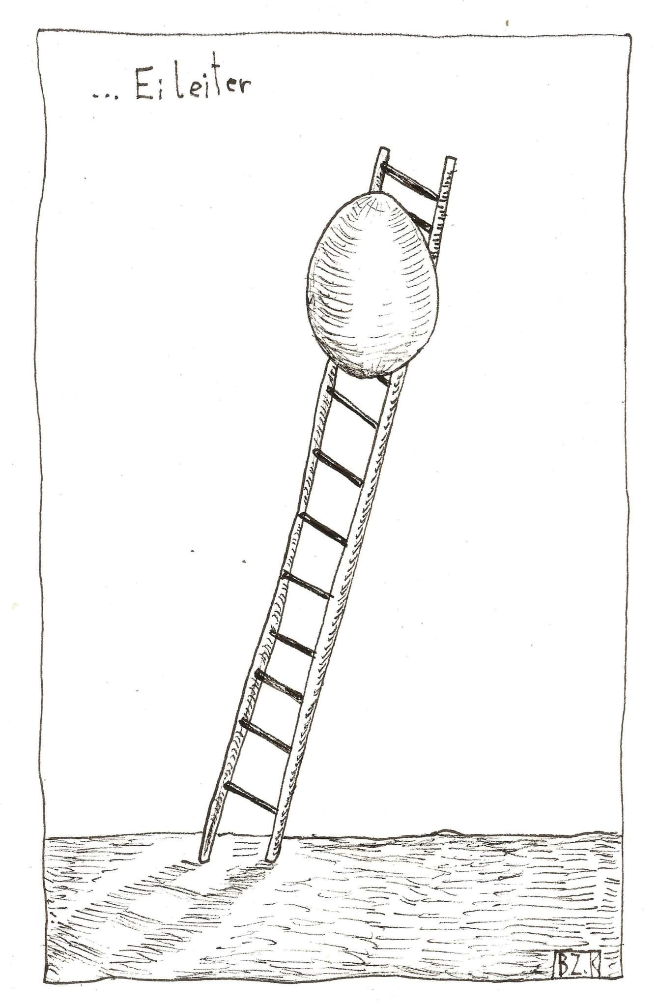 "Eileiter" - Tusche auf Papier, 2022