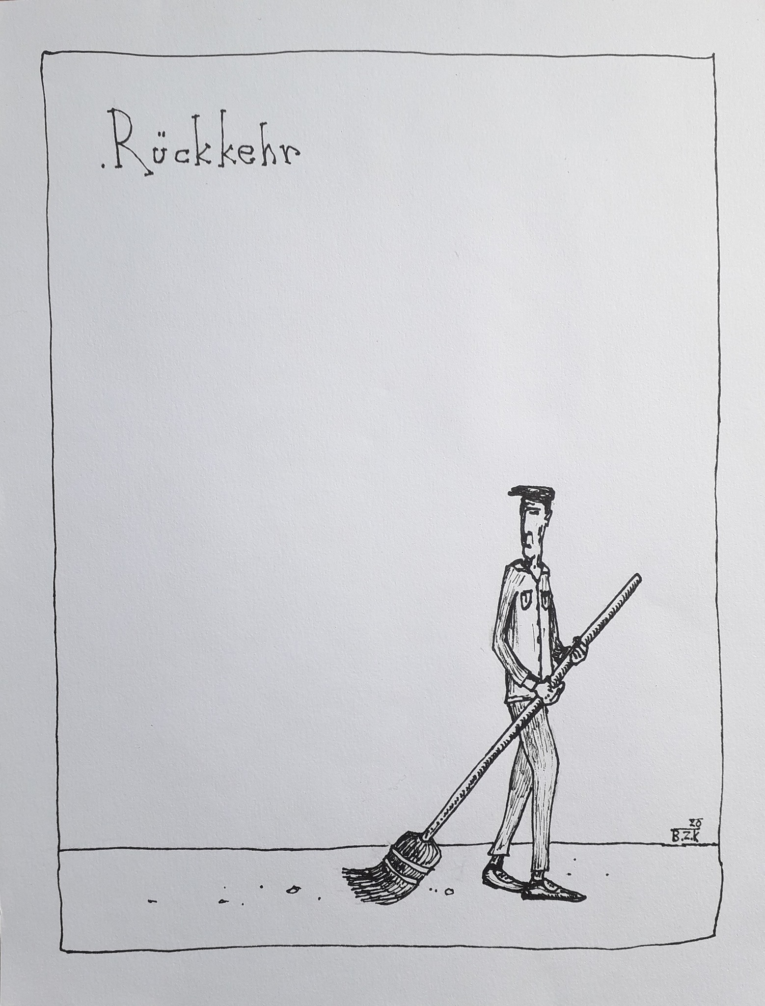 "Rückkehr" ink on paper 2020