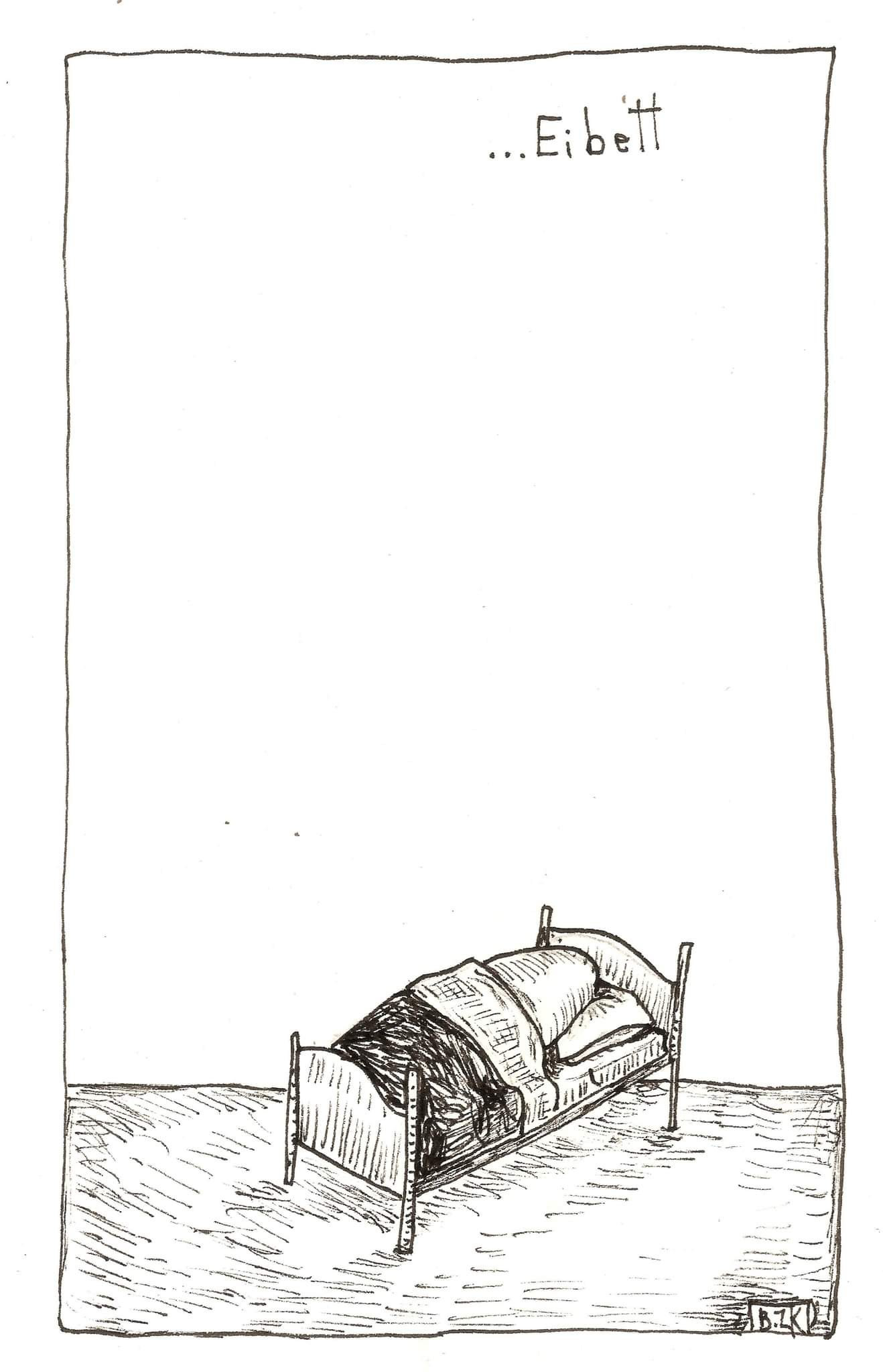 "Eibett" - Tusche auf Papier, 2022