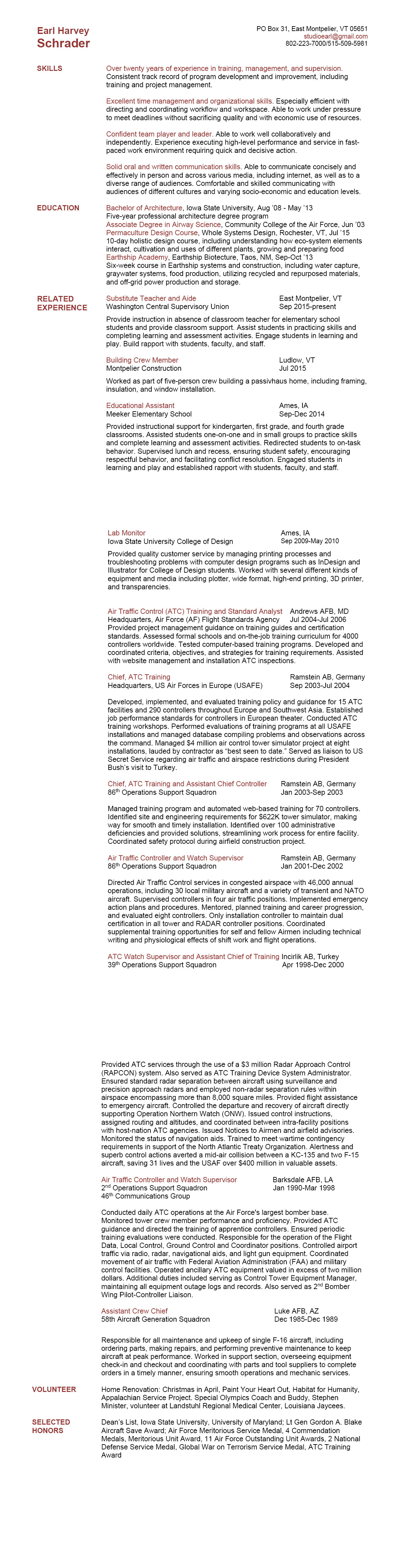 2016 Earl resume (3 pgs)