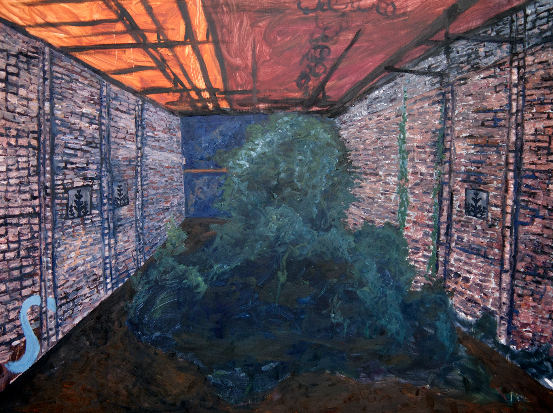 𝘙𝘦𝘴𝘶𝘳𝘳𝘦𝘤𝘵𝘪𝘰𝘯, 2019, oil on canvas, 30 x 40"