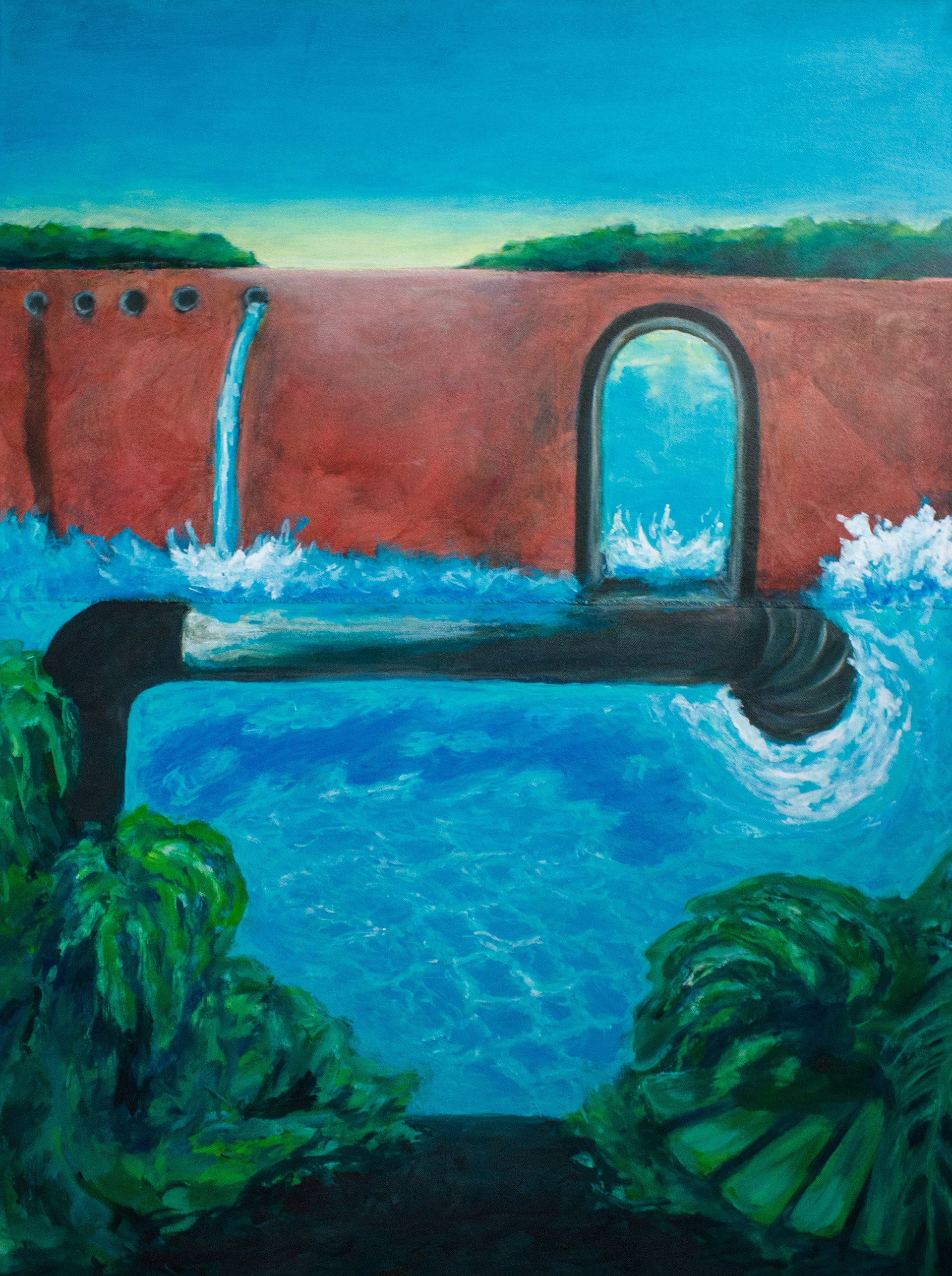 𝘛𝘩𝘦 𝘊𝘰𝘶𝘯𝘵𝘦𝘳𝘤𝘶𝘳𝘳𝘦𝘯𝘵, acrylic on canvas, 2025, 36 x 48"