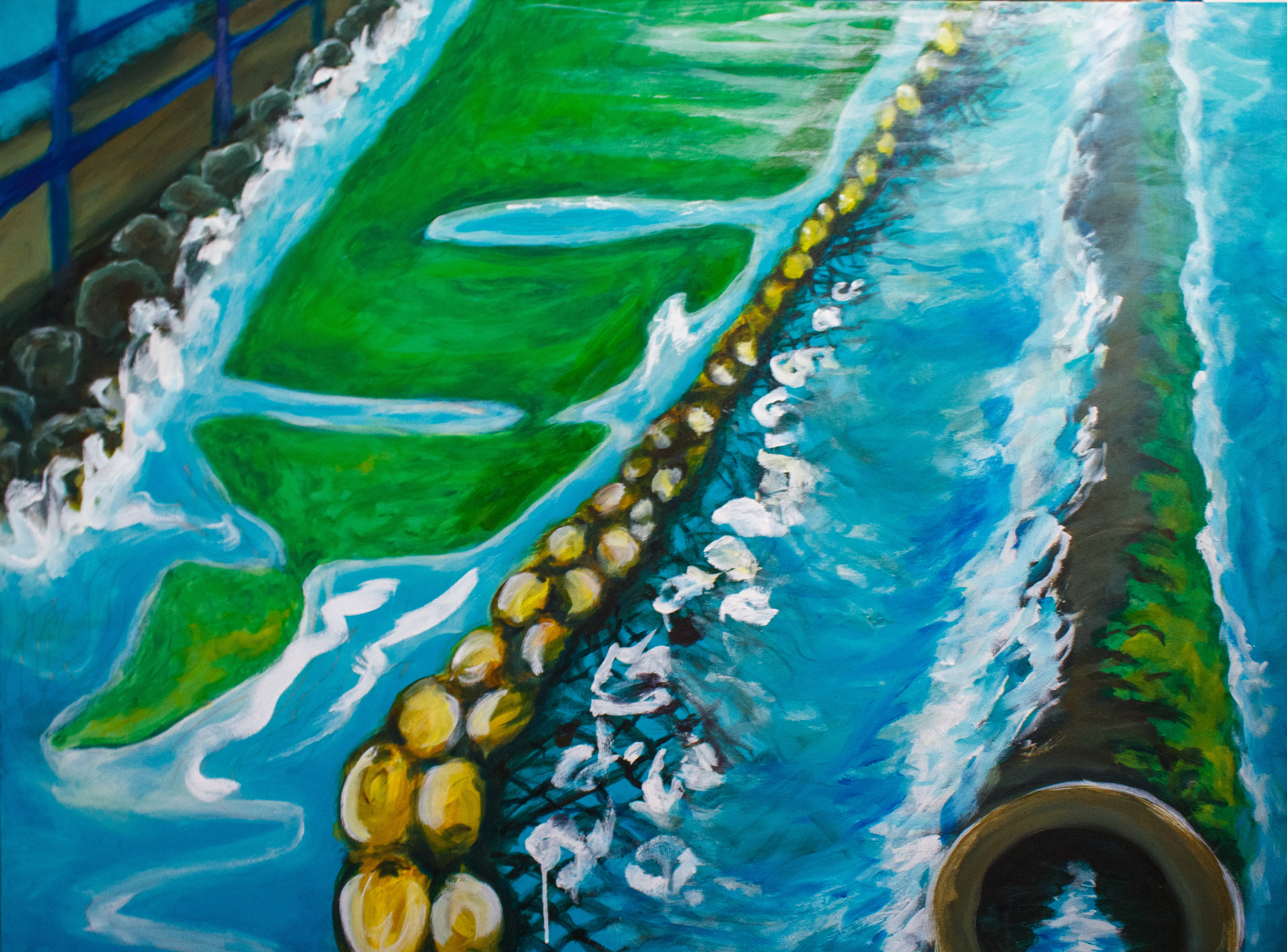 𝘛𝘩𝘦 𝘚𝘦𝘢𝘸𝘢𝘭𝘭𝘴, acrylic on canvas, 2025, 48 x 36”