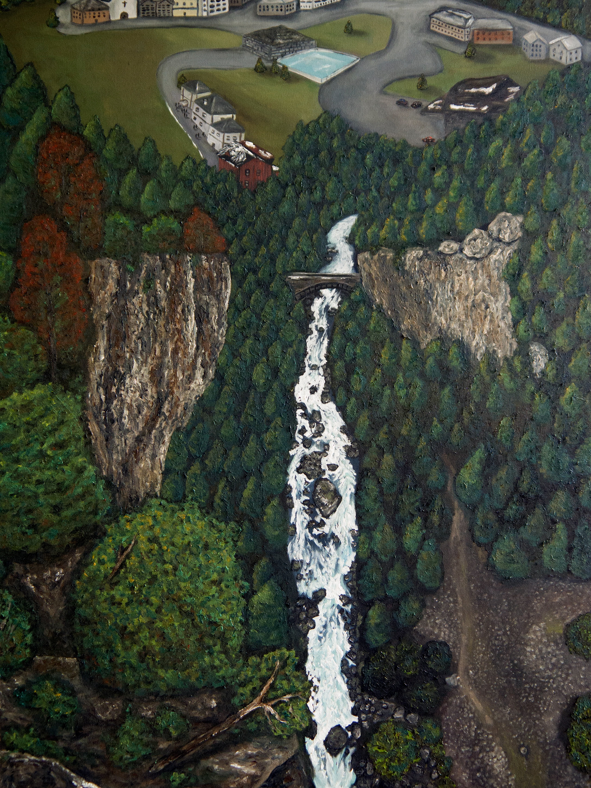 𝘖𝘣𝘴𝘦𝘳𝘷𝘢𝘯𝘤𝘦 𝘧𝘳𝘰𝘮 𝘈𝘣𝘰𝘷𝘦, 2019, oil on canvas, 36 x 48"