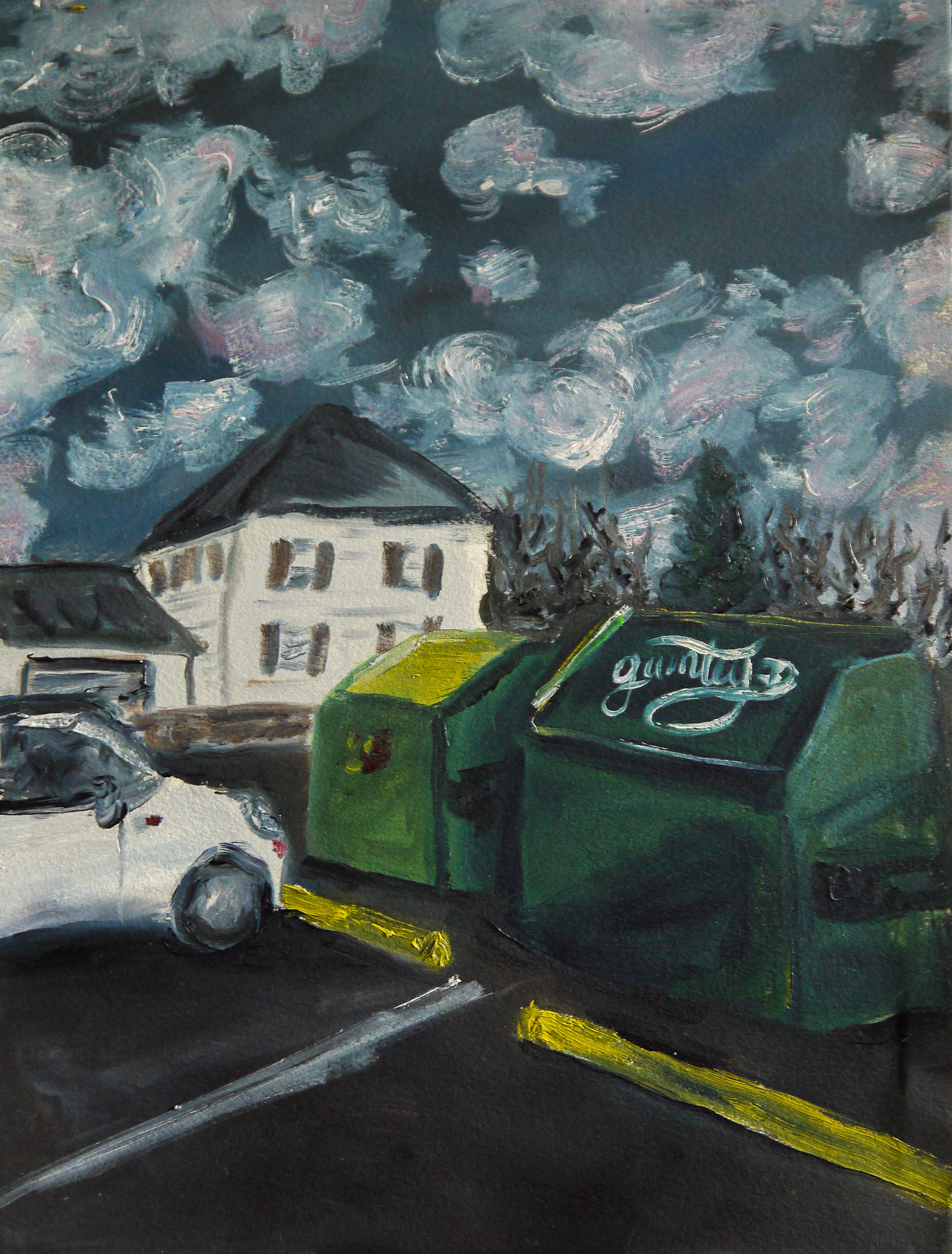 𝘋𝘢𝘪𝘭𝘺 𝘋𝘳𝘦𝘢𝘮𝘴, mounted oil on paper, 2021, 12 x 16"