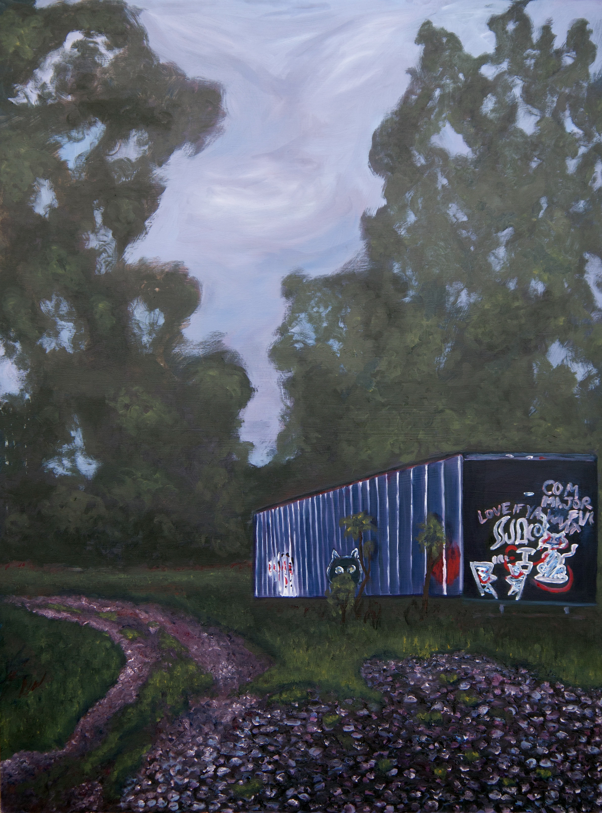 𝘏𝘶𝘮𝘢𝘯 𝘋𝘦𝘴𝘦𝘳𝘵𝘪𝘰𝘯, 2019, oil on canvas, 30 x 40"
