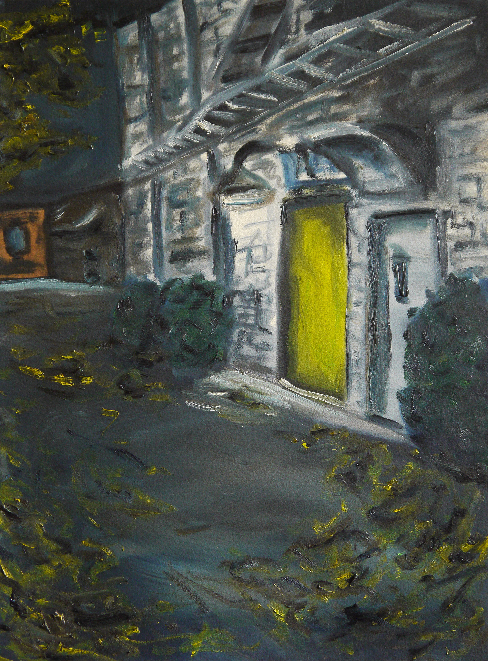 𝘔𝘪𝘥𝘯𝘪𝘨𝘩𝘵, mounted oil on paper, 2021, 12 x 16"