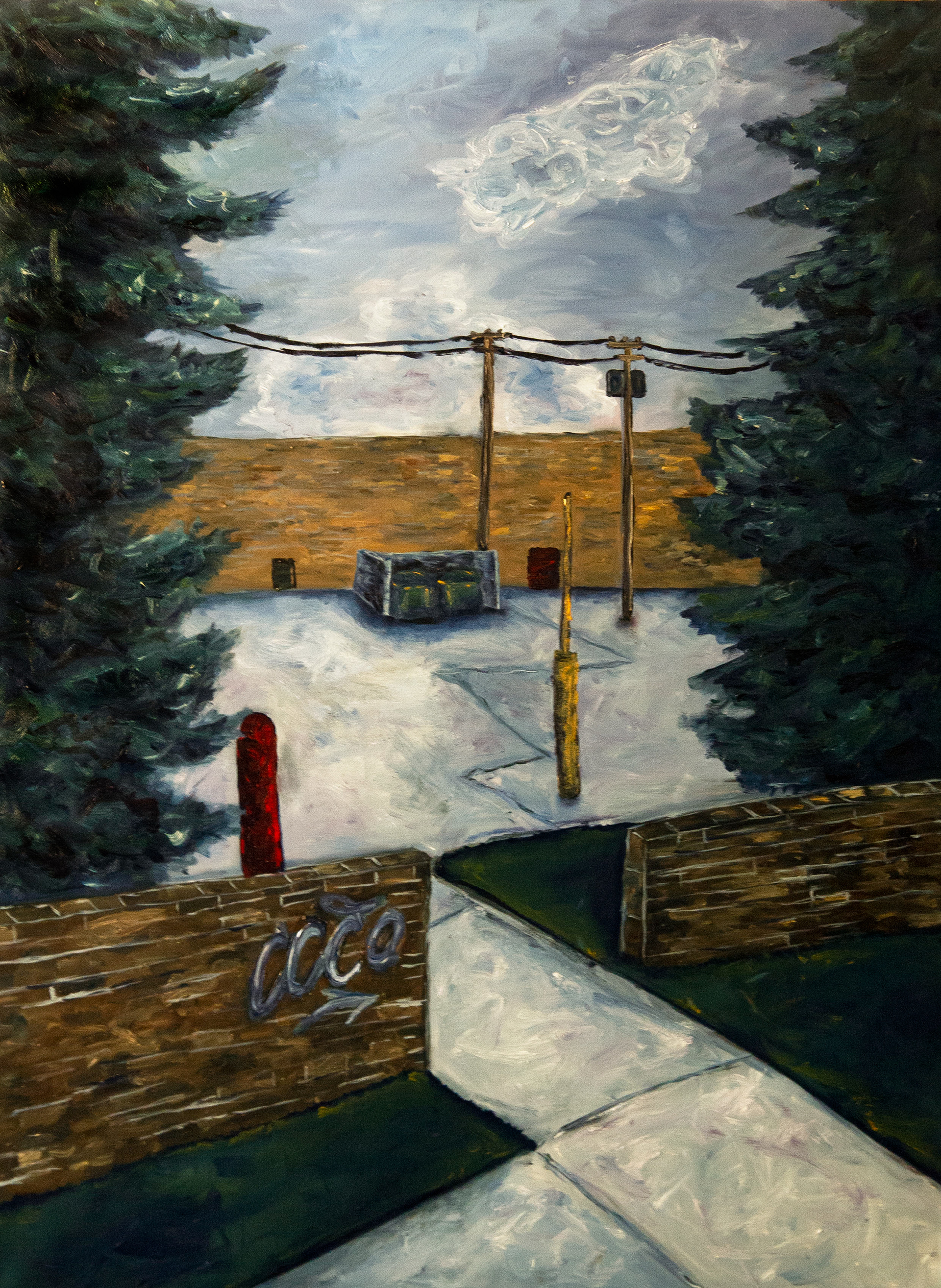 𝘛𝘢𝘨, oil on canvas, 2020, 36 x 48"