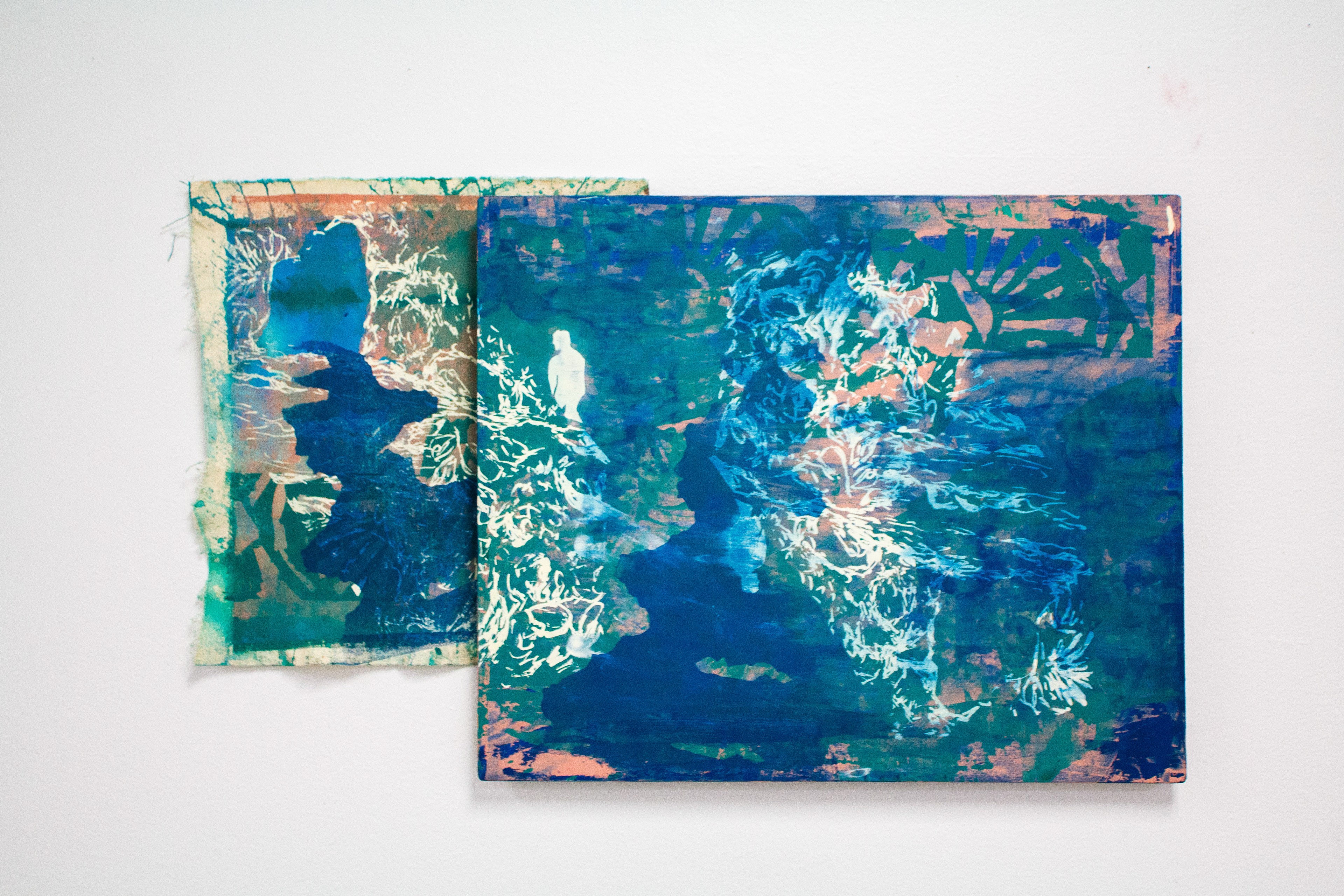 𝘊𝘰𝘮𝘦 𝘧𝘳𝘰𝘮 𝘵𝘩𝘦 𝘍𝘰𝘳𝘦, acrylic ink on panel and canvas, 2025, 33 x 20"