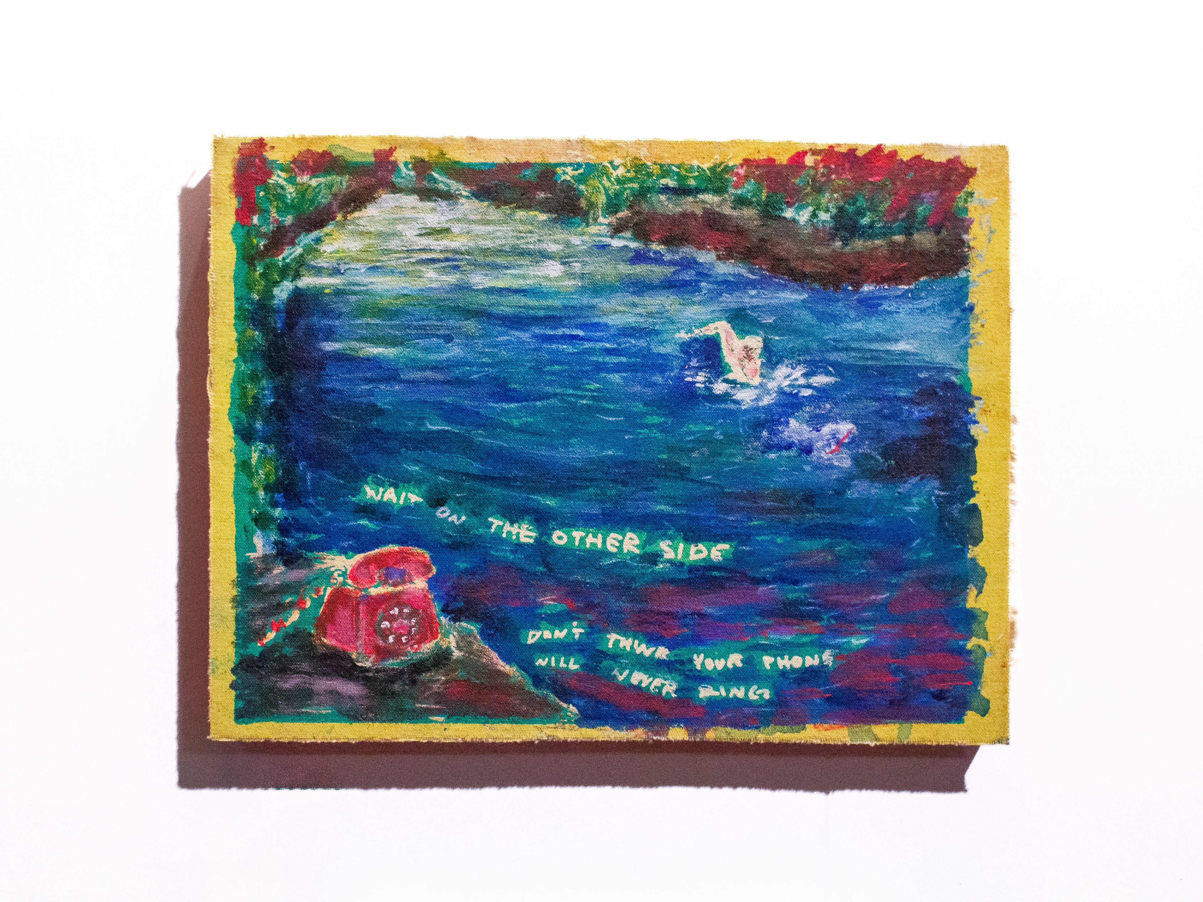 𝘛𝘩𝘦 𝘖𝘵𝘩𝘦𝘳 𝘚𝘪𝘥𝘦, acrylic ink and paint on canvas mounted to panel, 2025, 8 x 10"