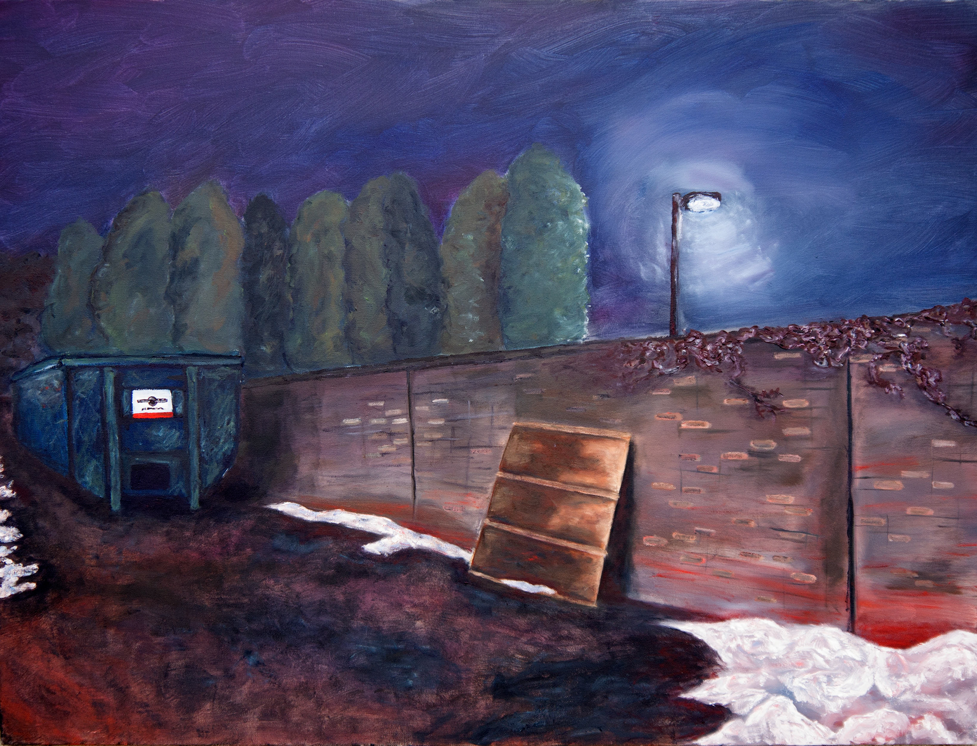 𝘋𝘢𝘳𝘬 𝘙𝘦𝘥, 2019, oil on canvas, 30 x 40"