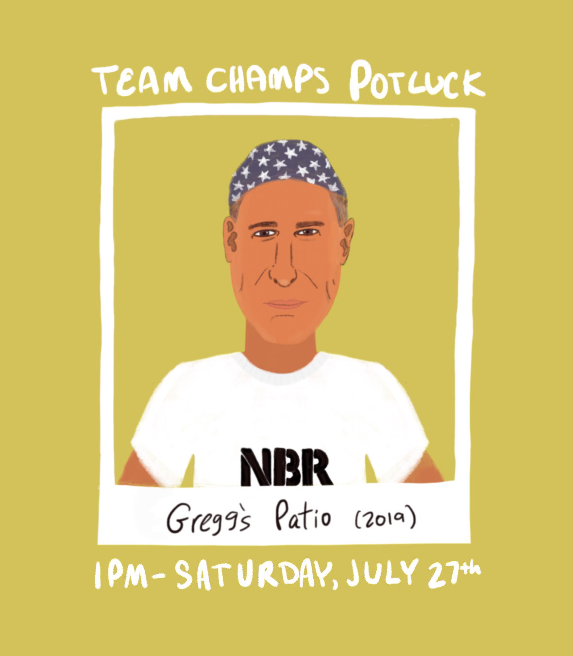 Illustrated & designed flyer for Team Potluck event