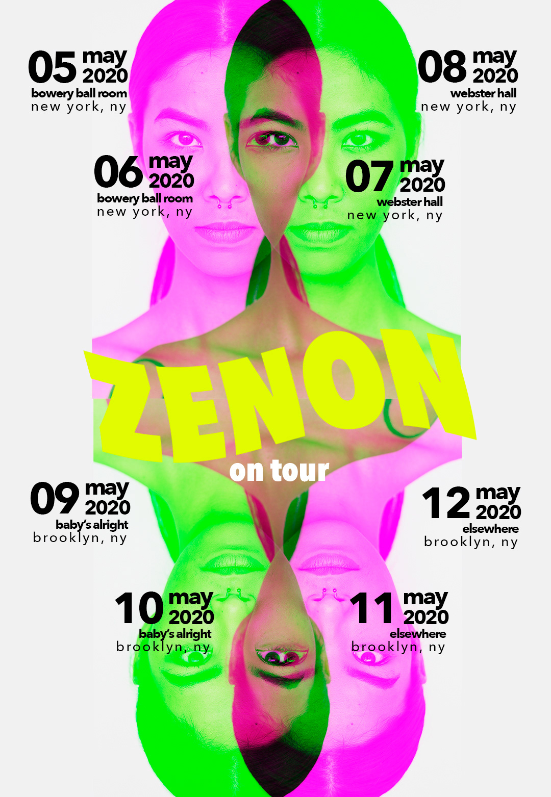 Carrying over the concept from her album cover with covers that mimic her energy, and imagery that foretell her mesmerizing sound.