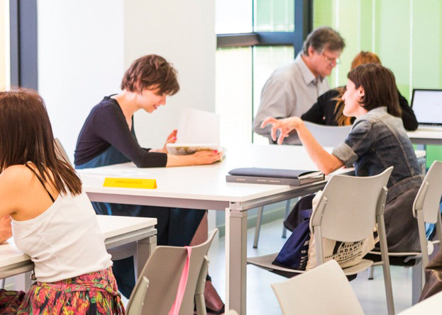 Pippa reviewing portfolios at PhotoEspaña, Madrid