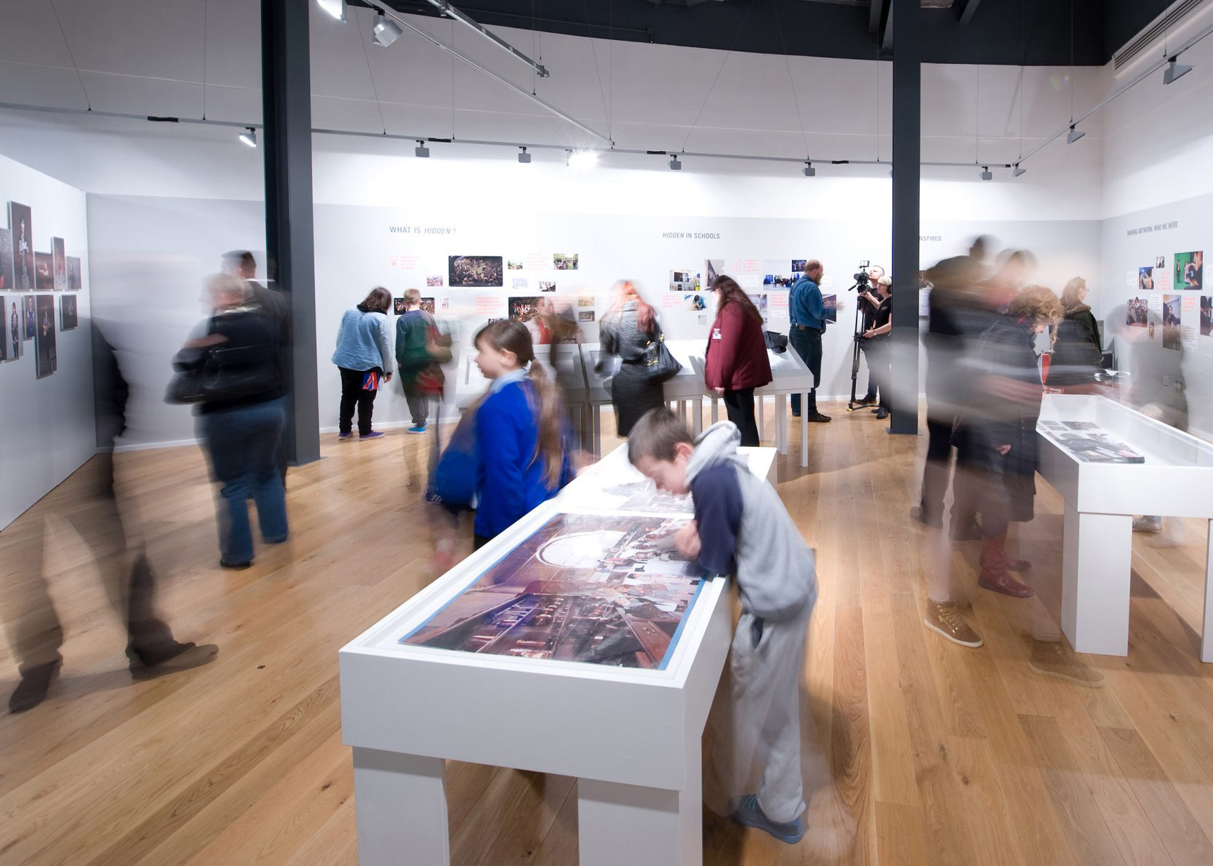 'Who Do We Think We Are?' exhibition of pupils' photographs at Impressions Gallery, Bradford.