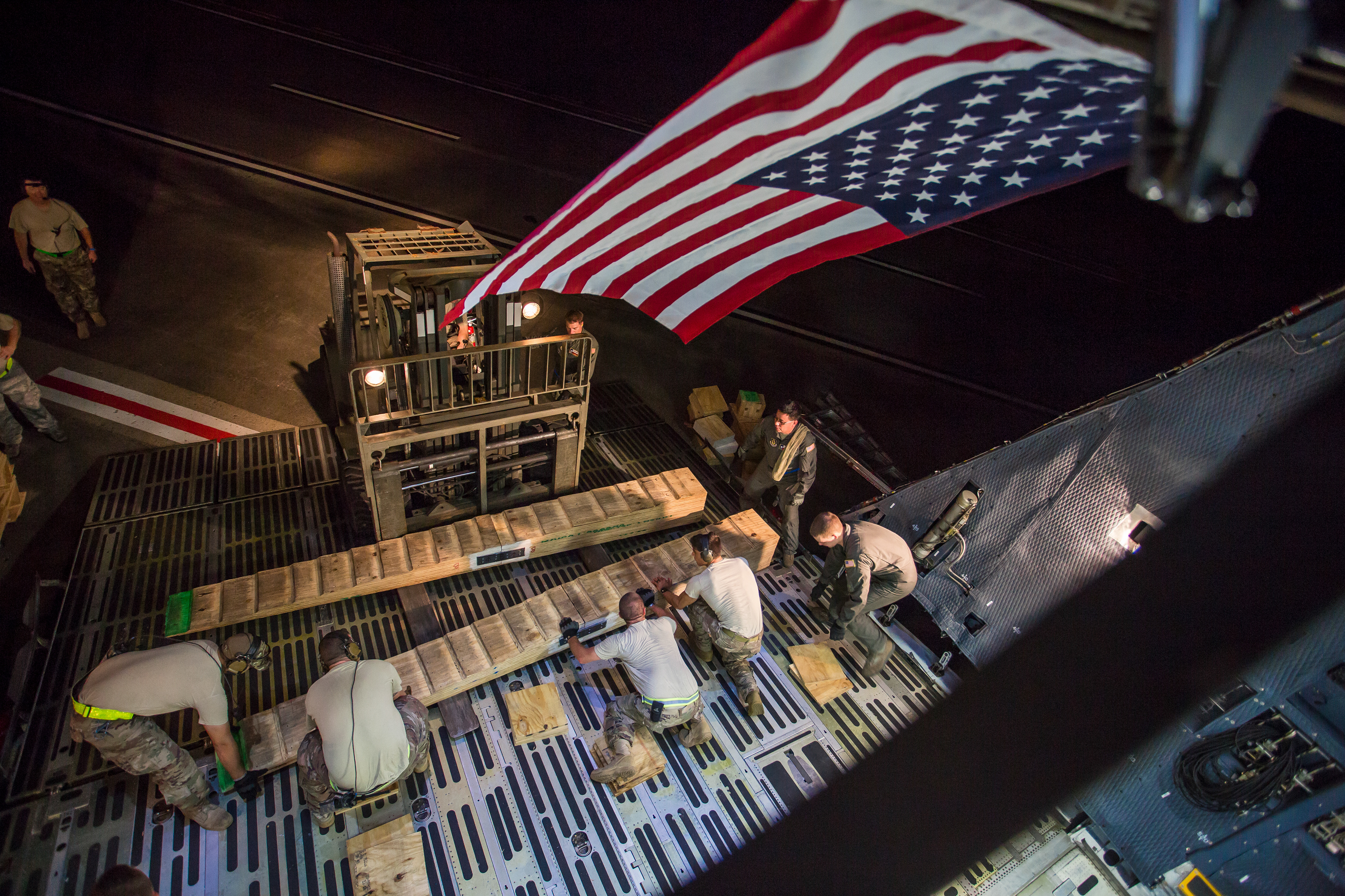 433rd Airlift Wing crew prepping for it's mission to bring relief aid to Puerto Rico after Hurricane Maria