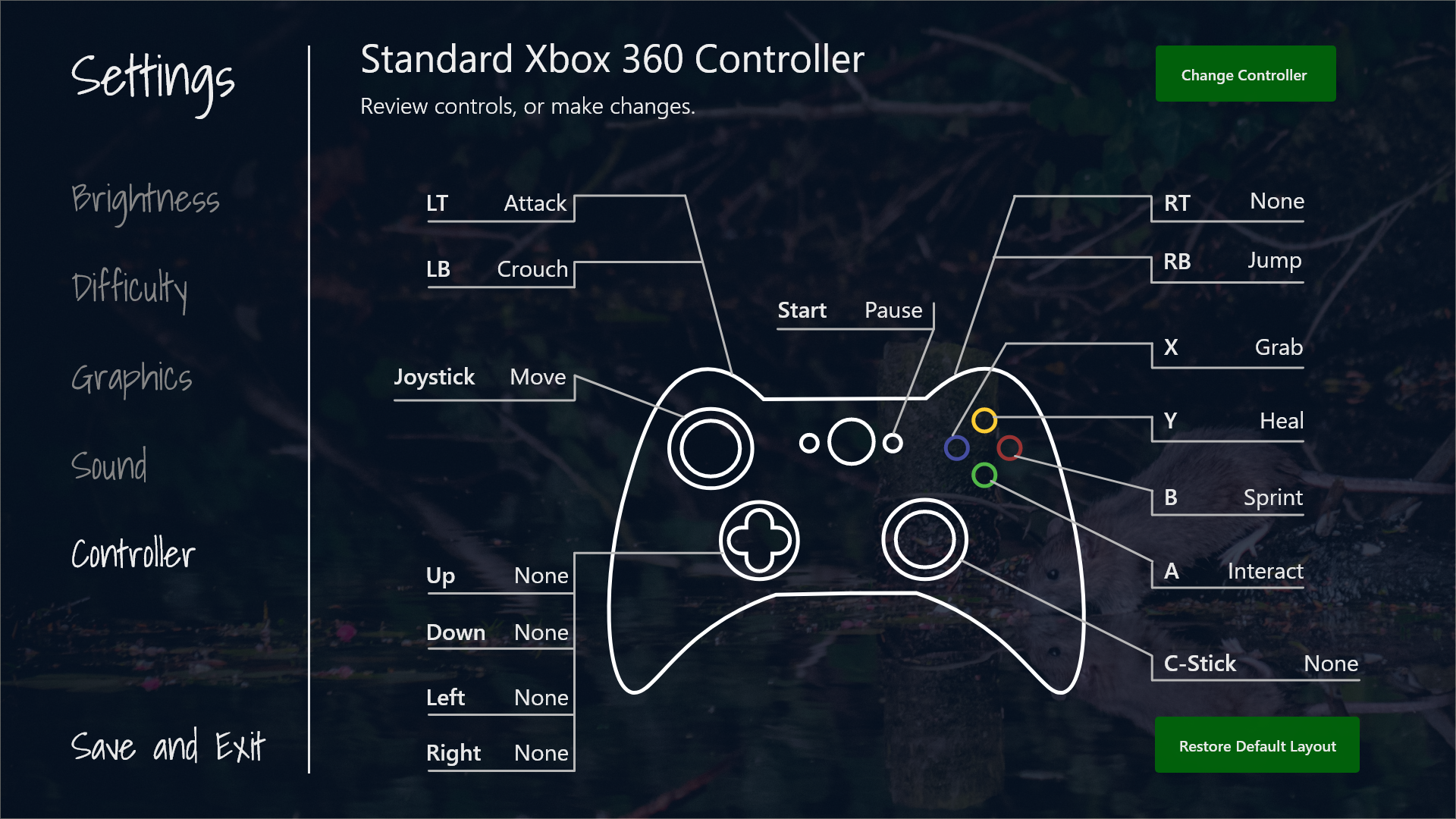 Edited Controller Menu