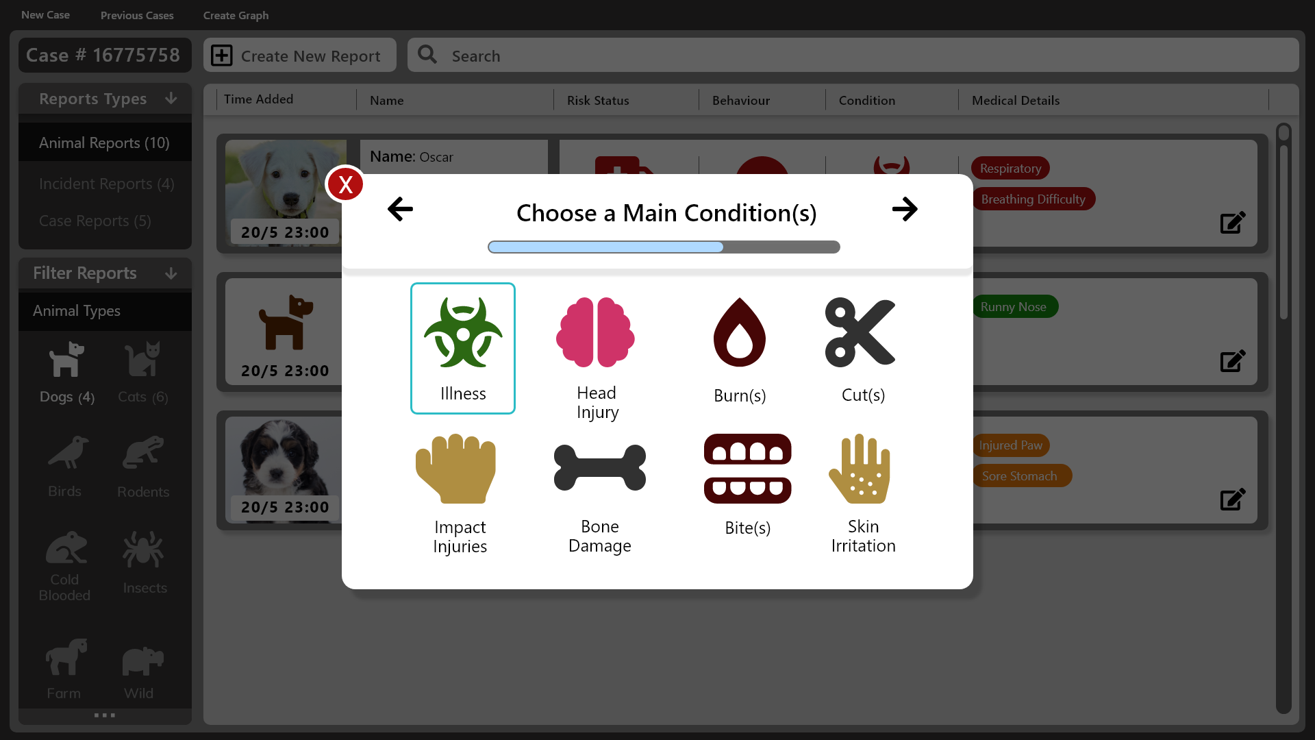 Choose a Main Condition(s) - Active