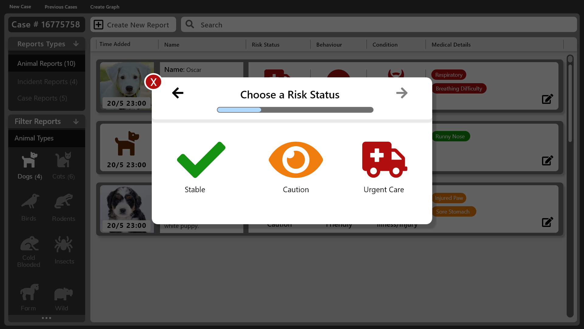 Choose a Risk Status
