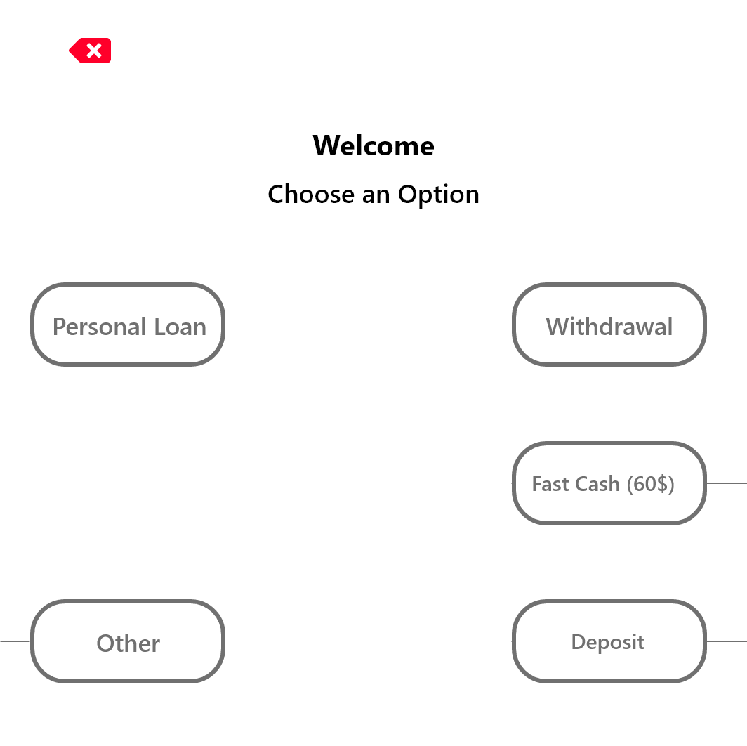 Welcome Screen with Options