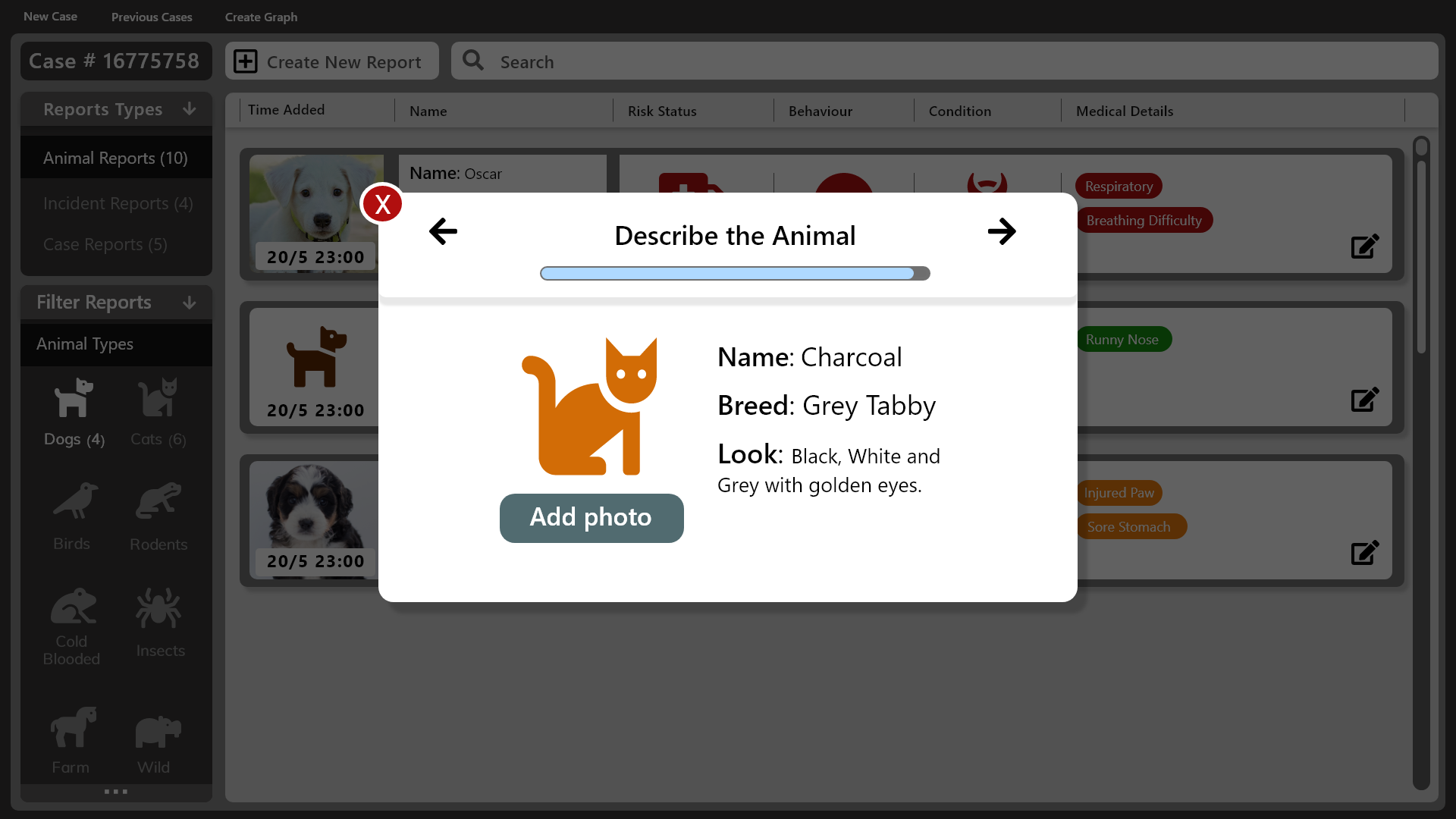 Describe the Animal - Active