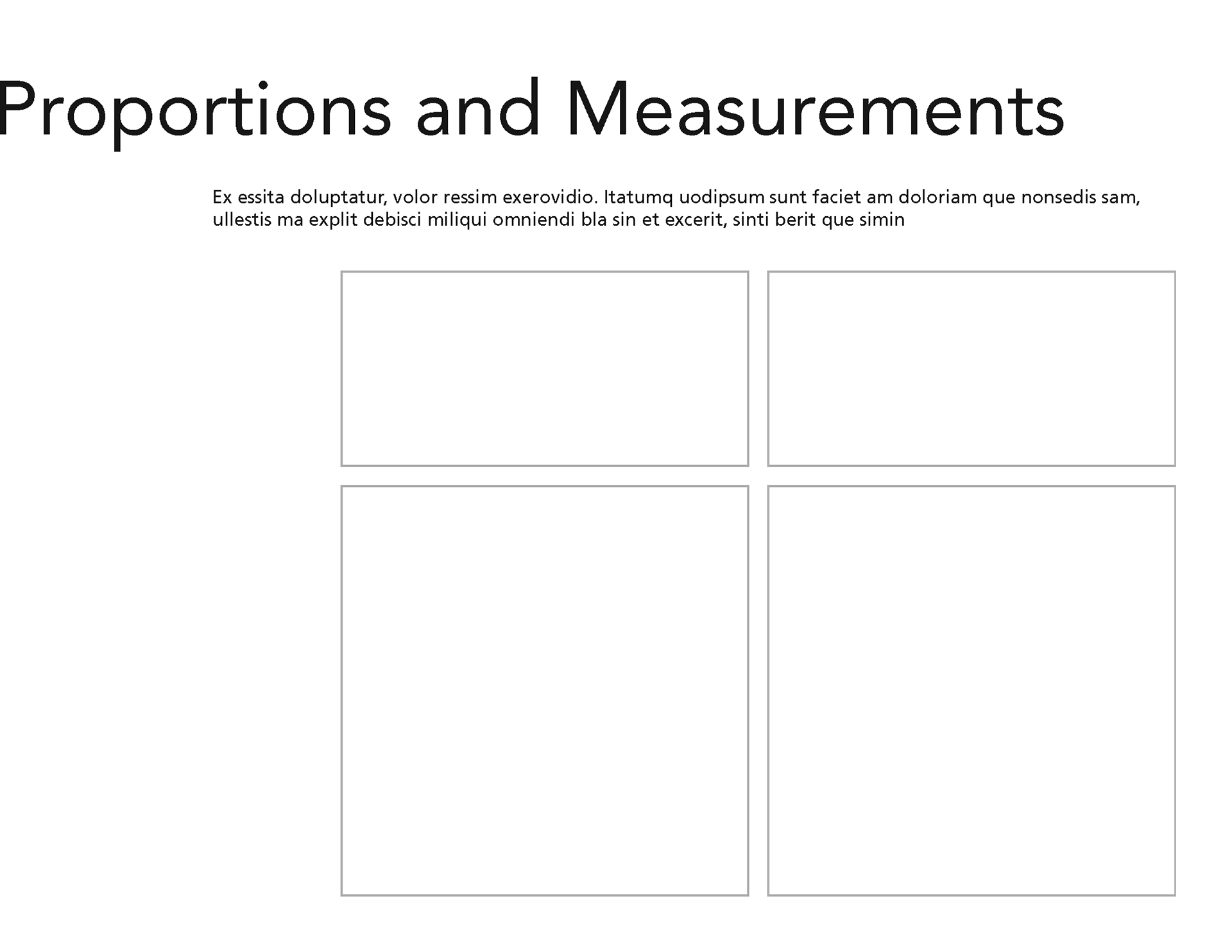 Proportions and Measurements