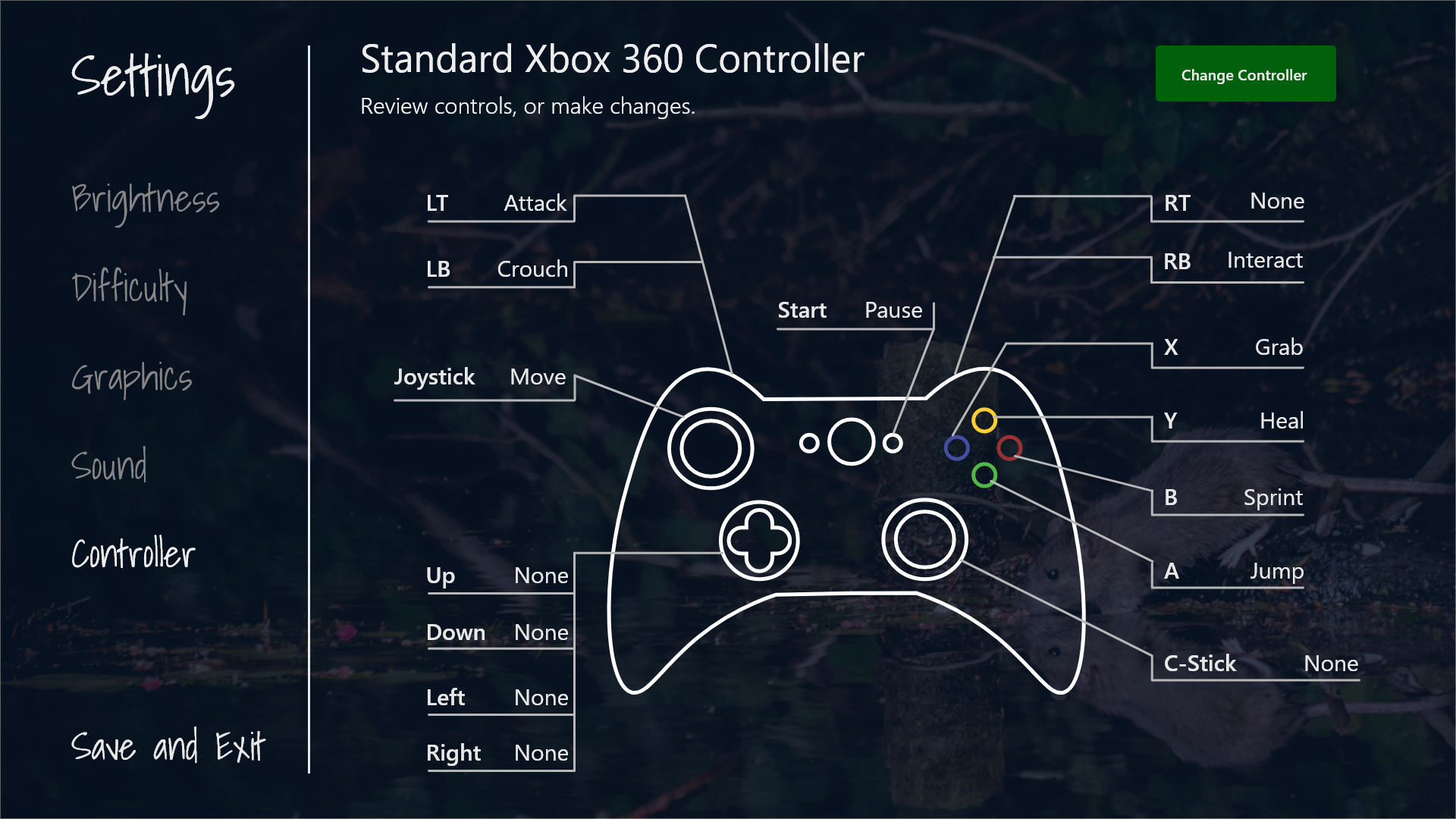Controller Menu