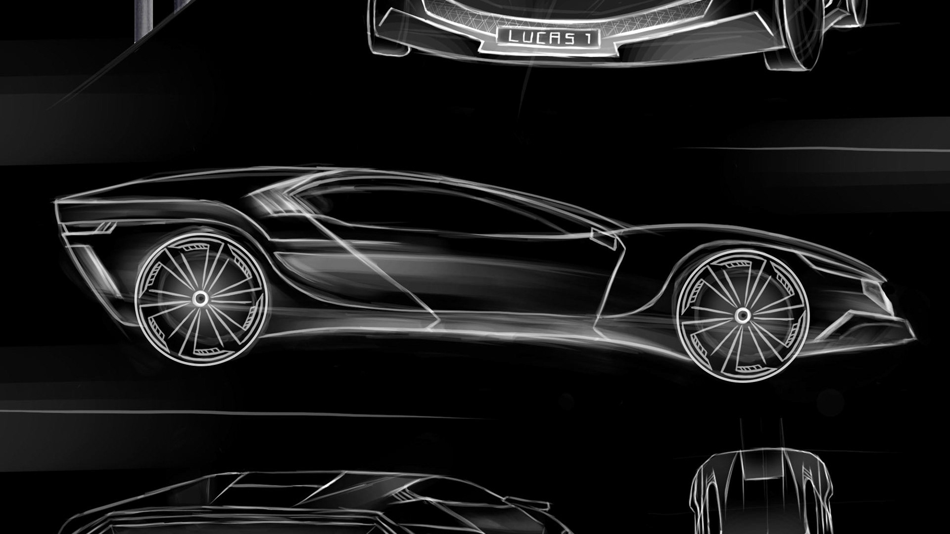 futuristic car sketch