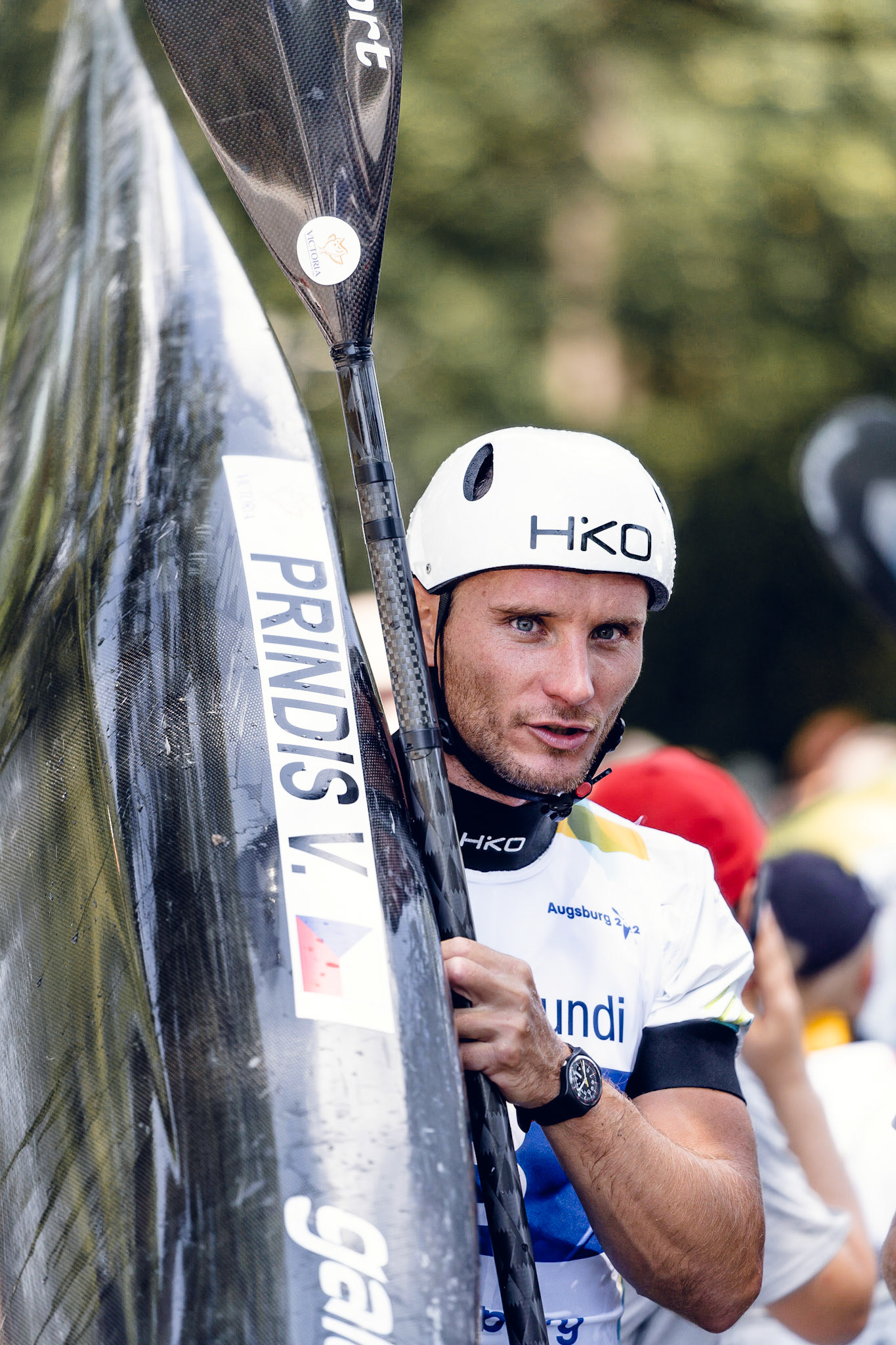 Kanuslalom WM 2022 in Augsburg, Deutschland. 50 jähriges Jubiläum der Olympiastrecke am Eiskanal. / 2022 ICF Canoe Slalom World Championships. Foto: Birke Oud/www.birkeoud.com