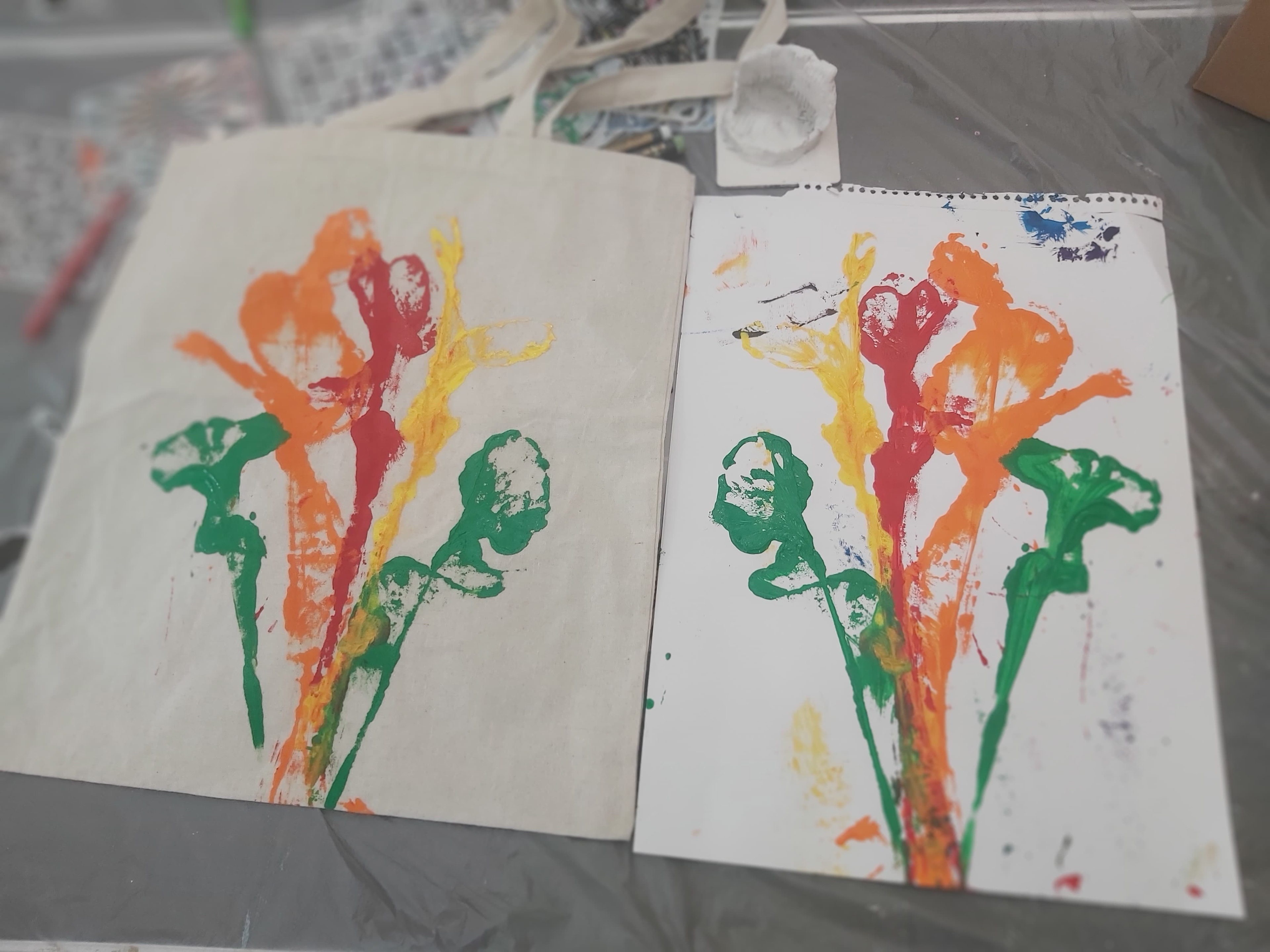 Tote bag painting