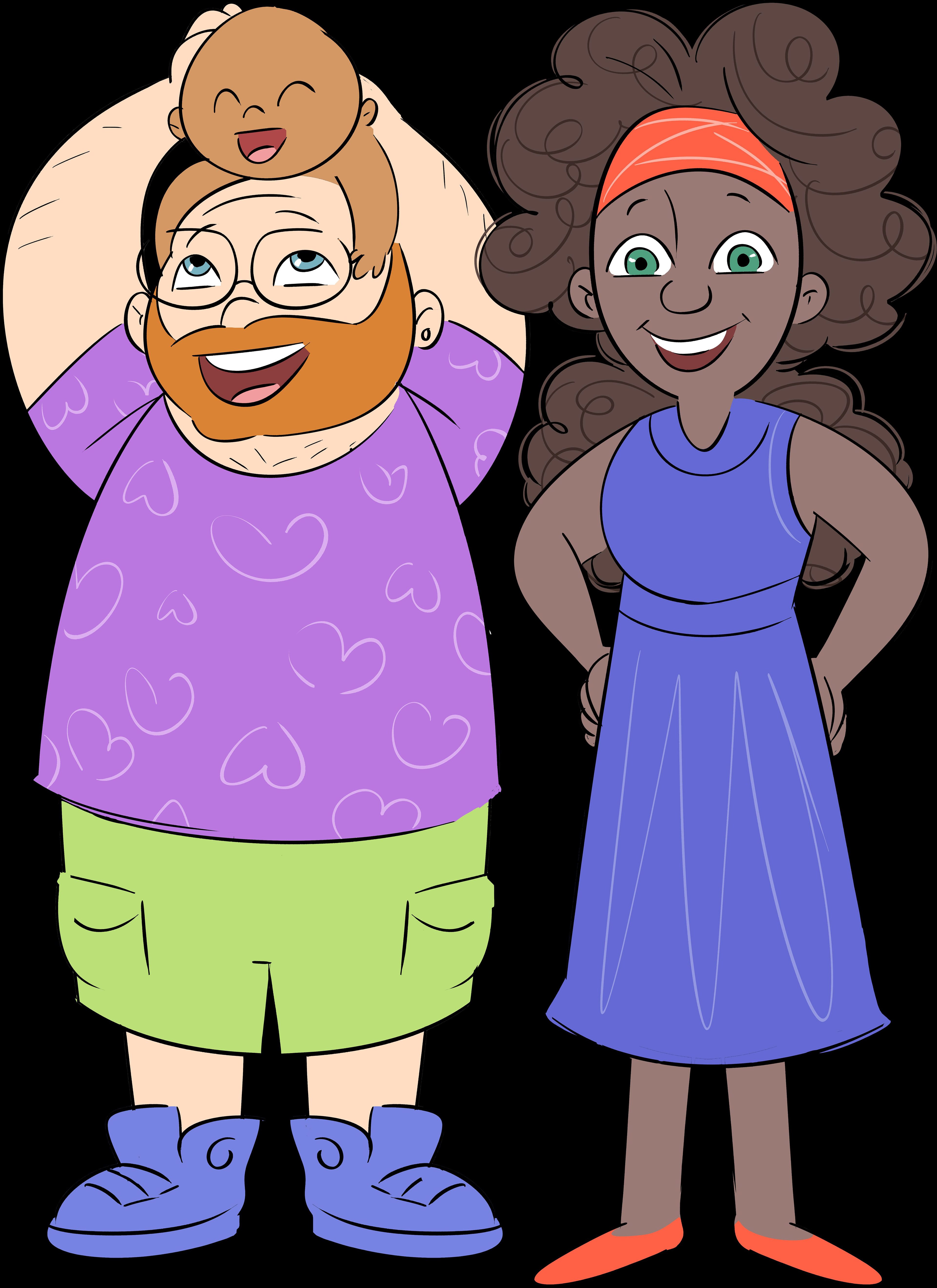 Interracial parents with trans father