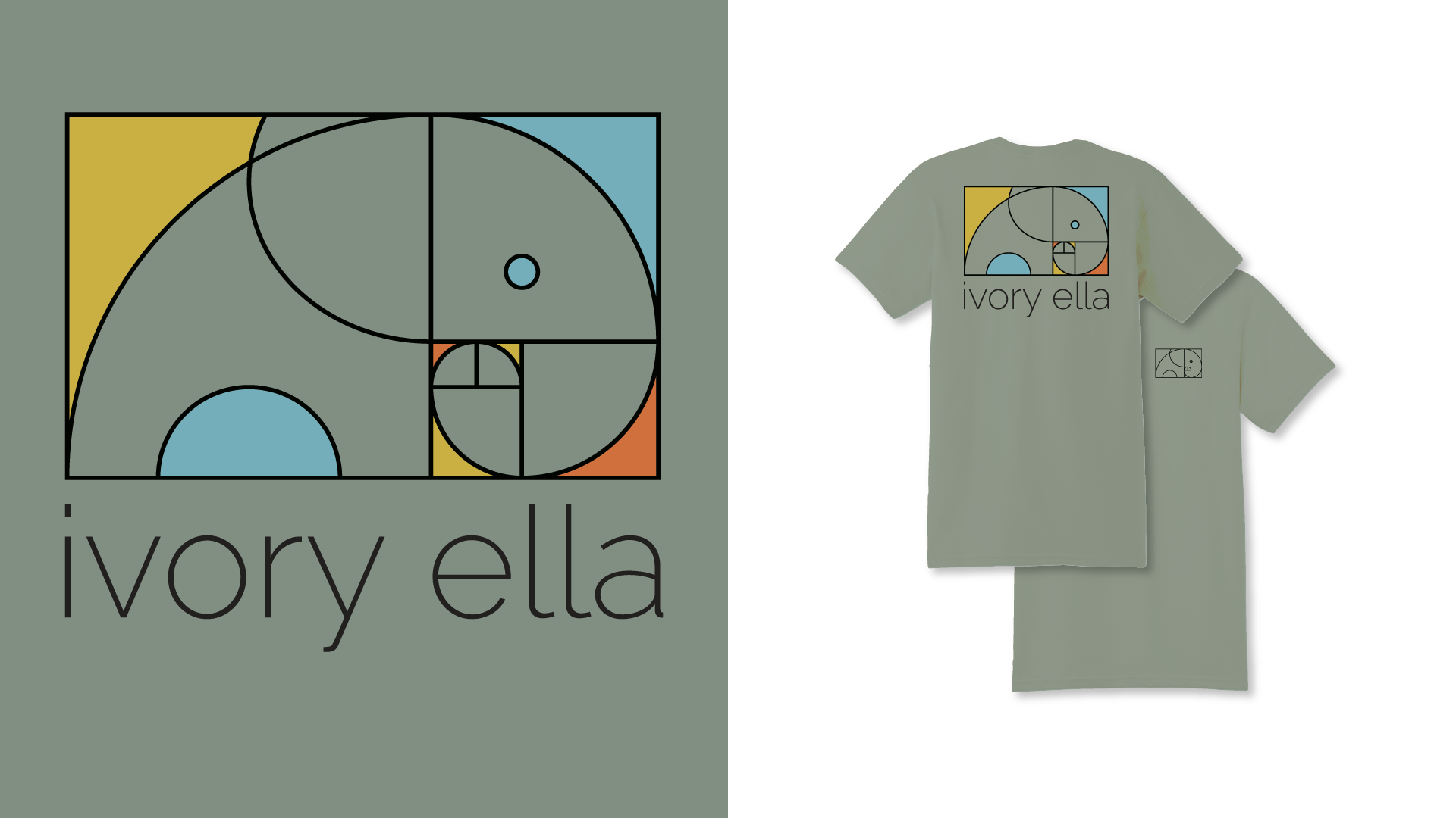 Ivory Ella Elephant mondrian style t-shirt