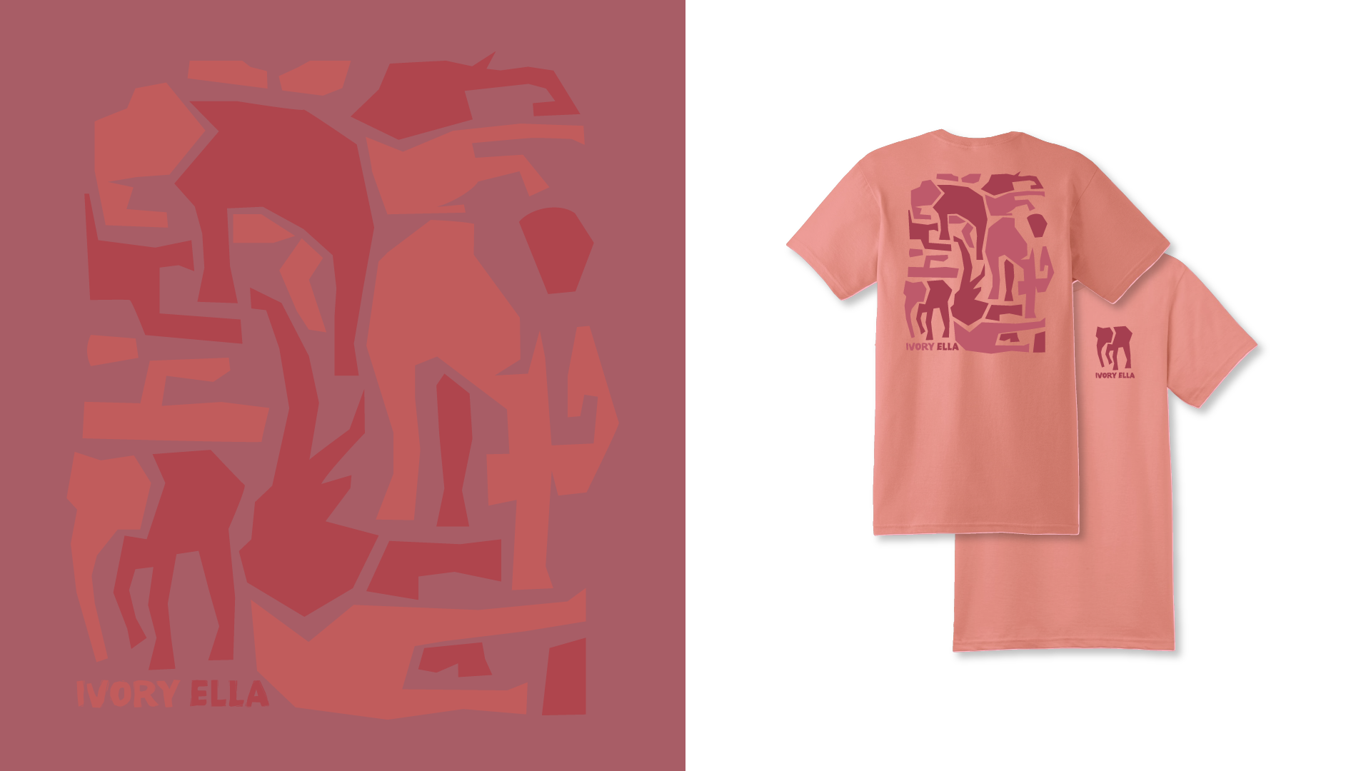 Ivory Ella Abstract Elephant t-shirt