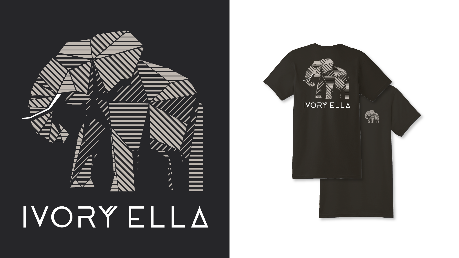 Ivory Ella Elephant Razzle Dazzle style s t-shirt