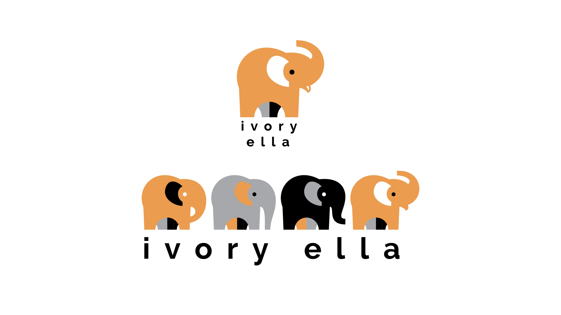 Ivory Ella Elephant with tusks t-shirt