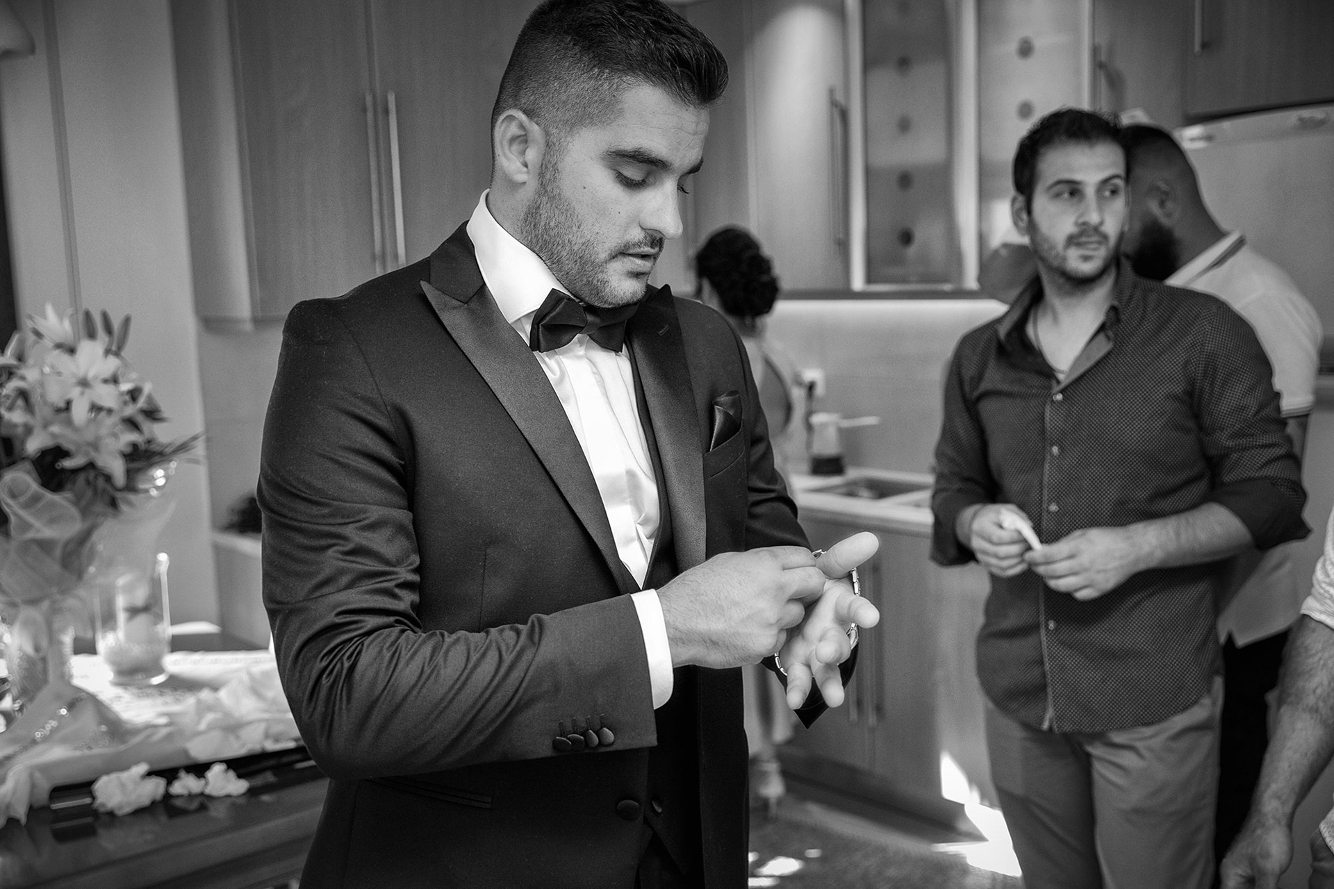 προετοιμασία του γαμπρού πριν το γάμο,, groom's preparation before the wedding,