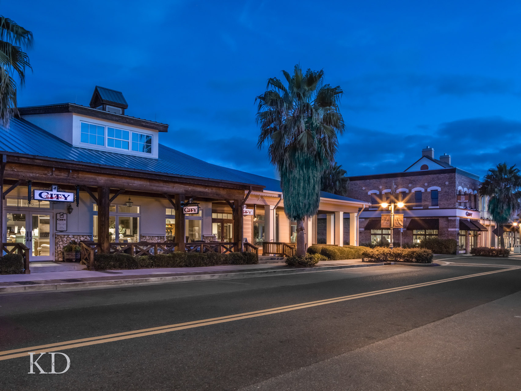 City funtiure retail store the Villages FL. night view