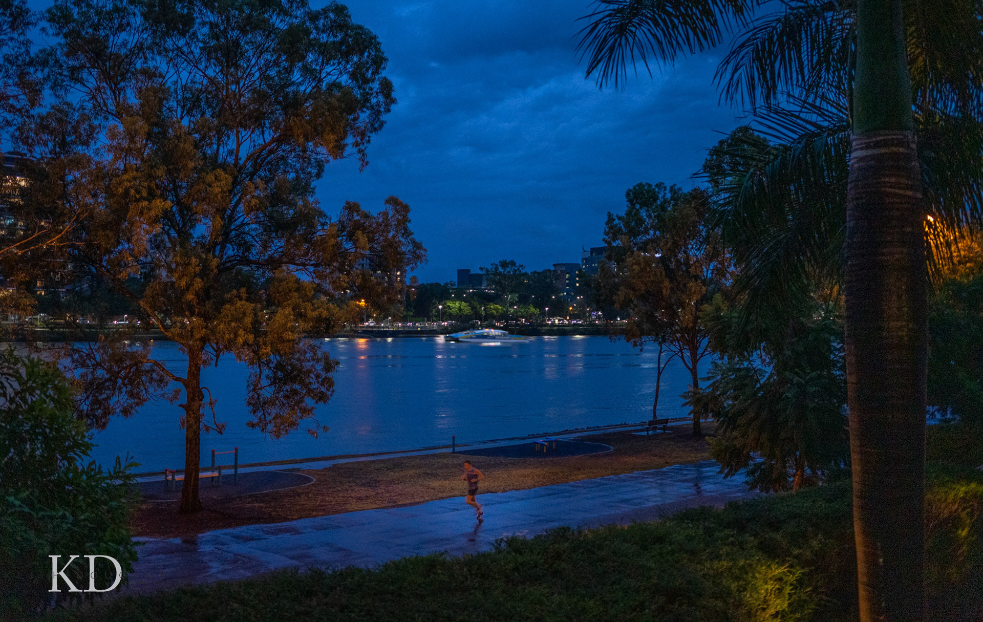 Night view on the New River