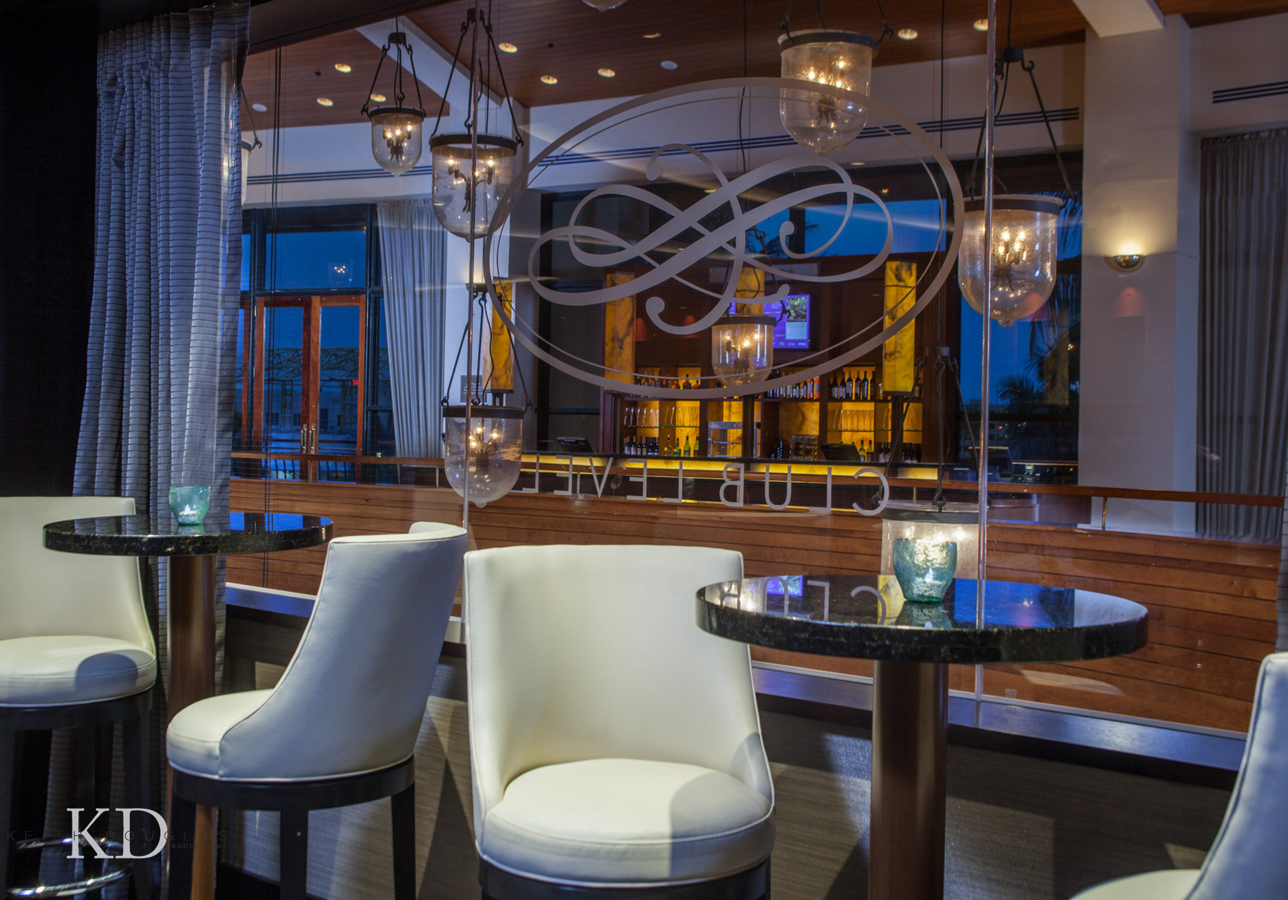 PAC VIP lounge night view Fort Lauderdale