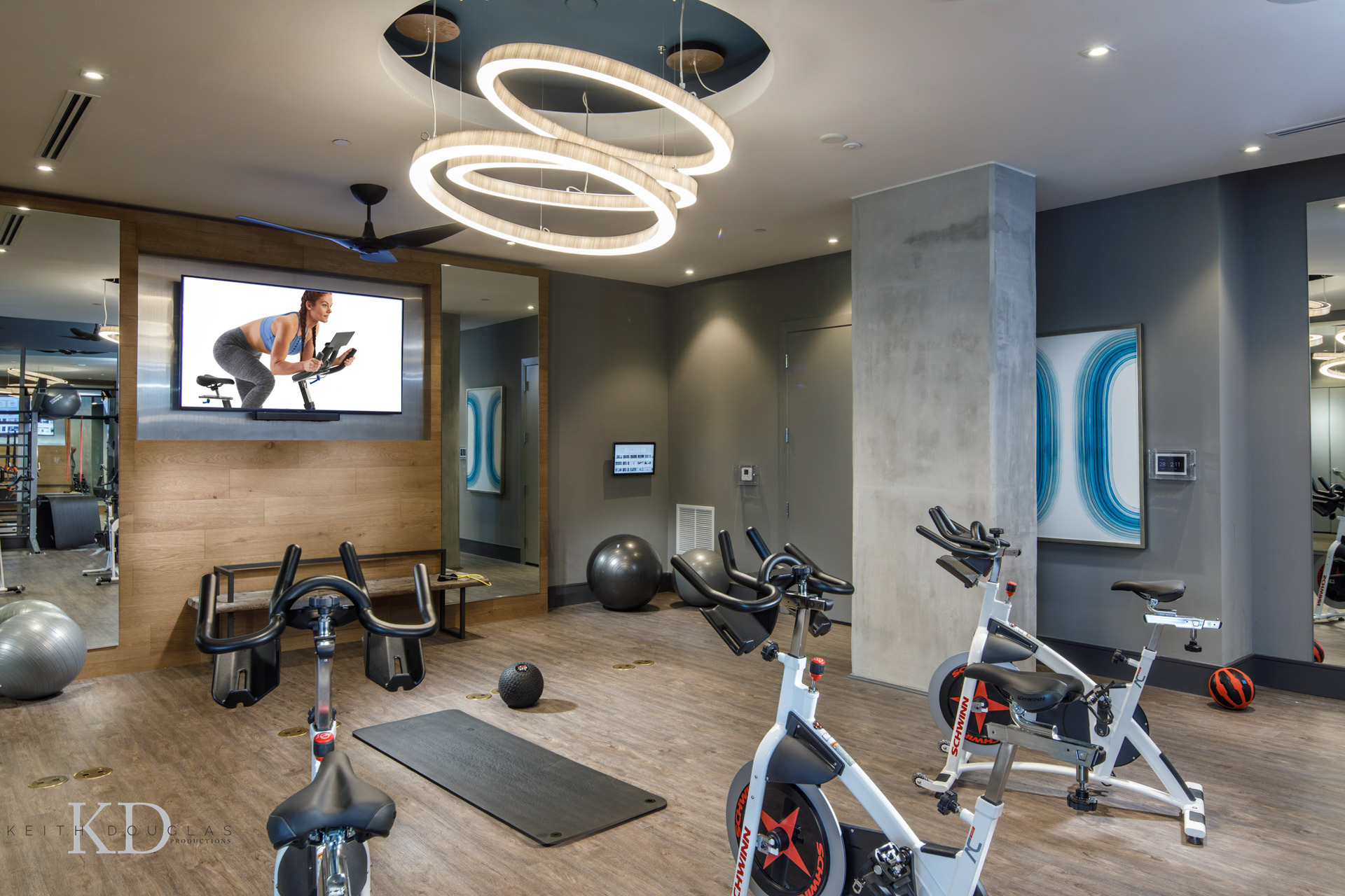 Interior photographer gym area 