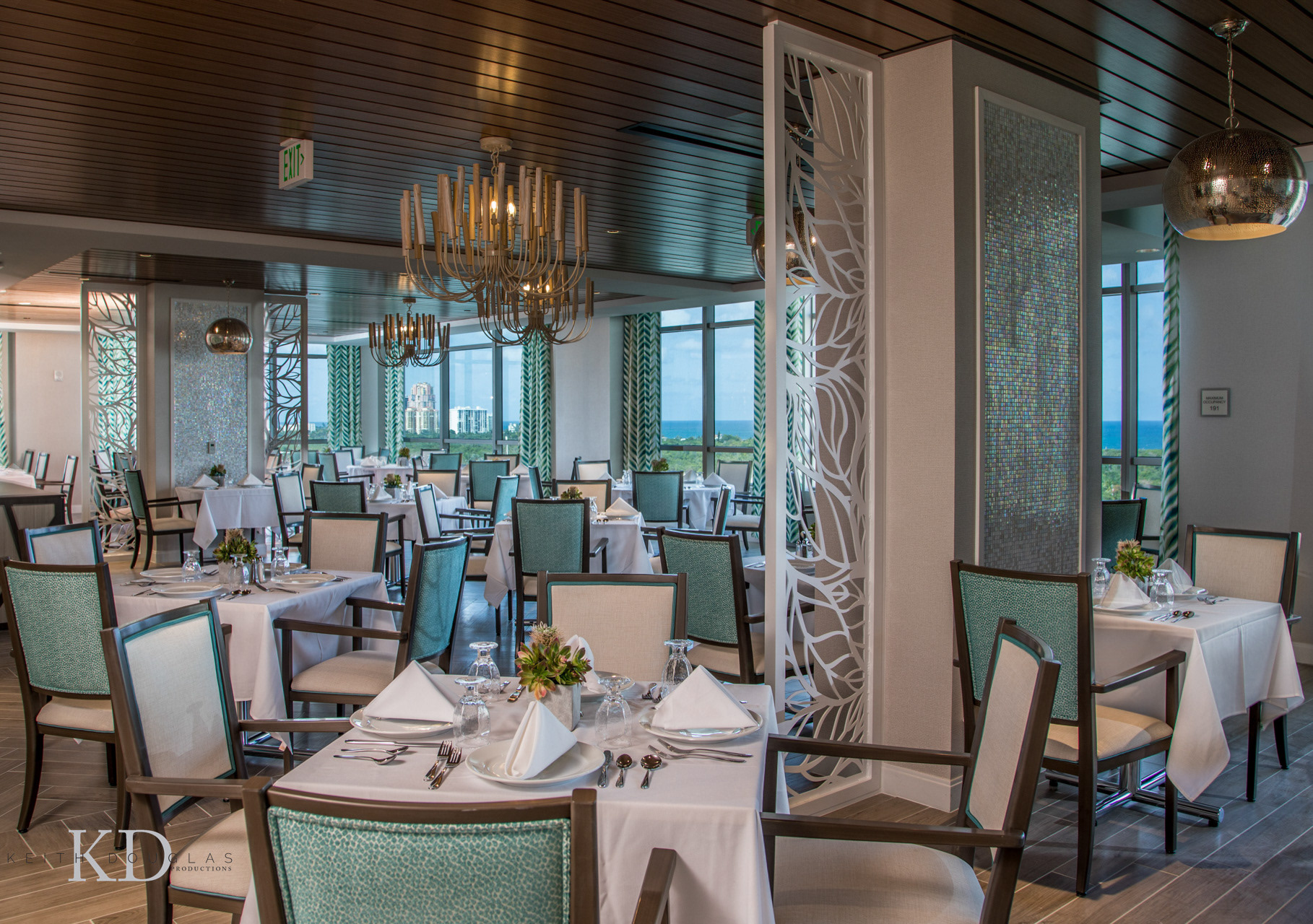 Upscale residences with walkable access to fine dining