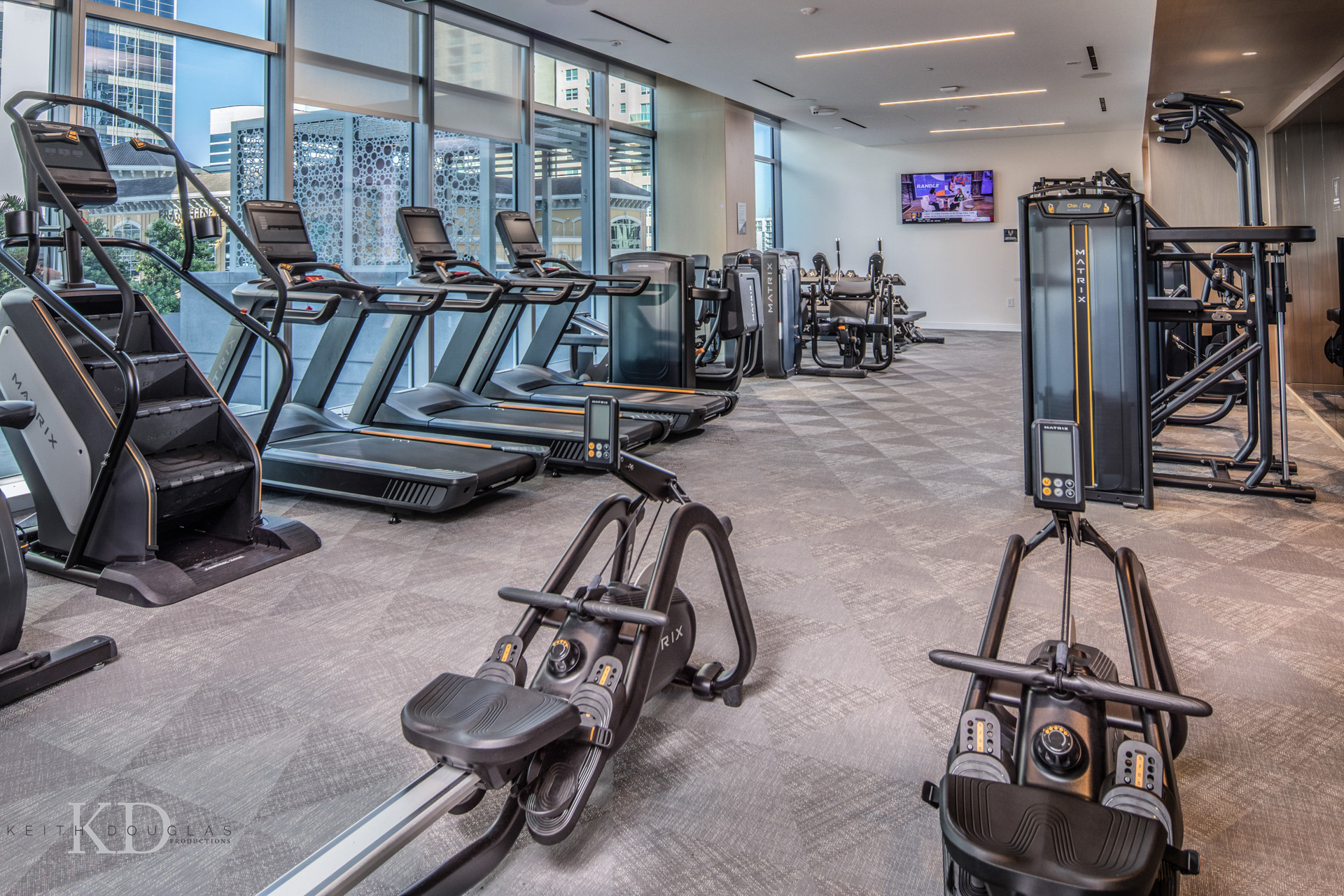Apartments with private fitness centers and yoga studios photography
