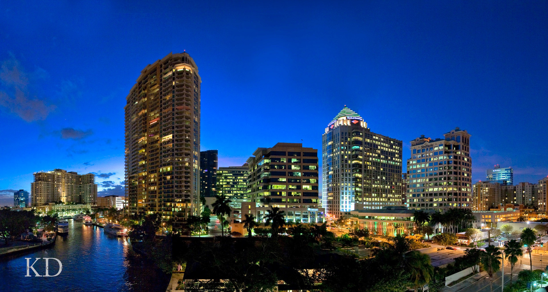 Skyline at night Fort Lauderdale
