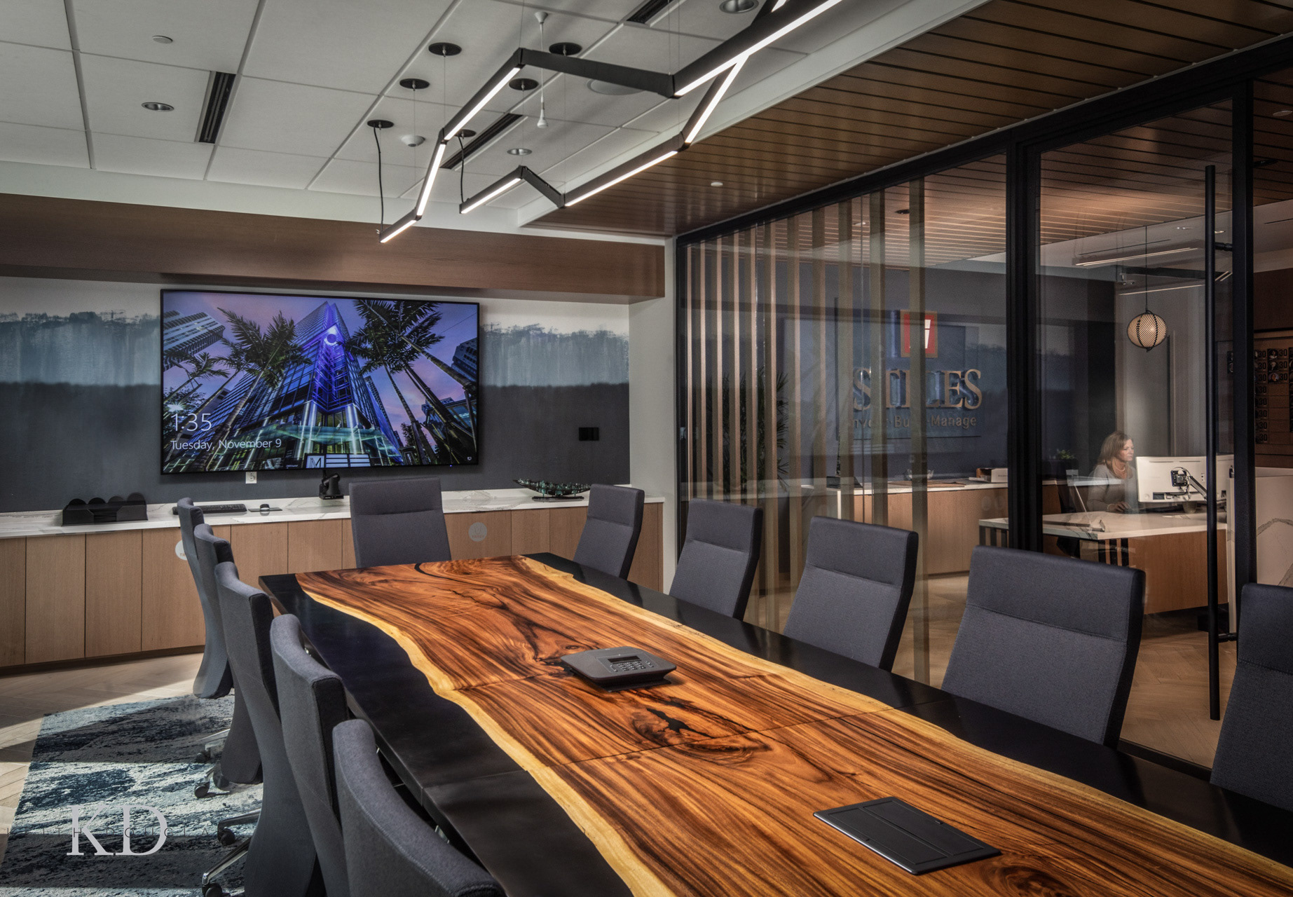 Professional office space photography lobby