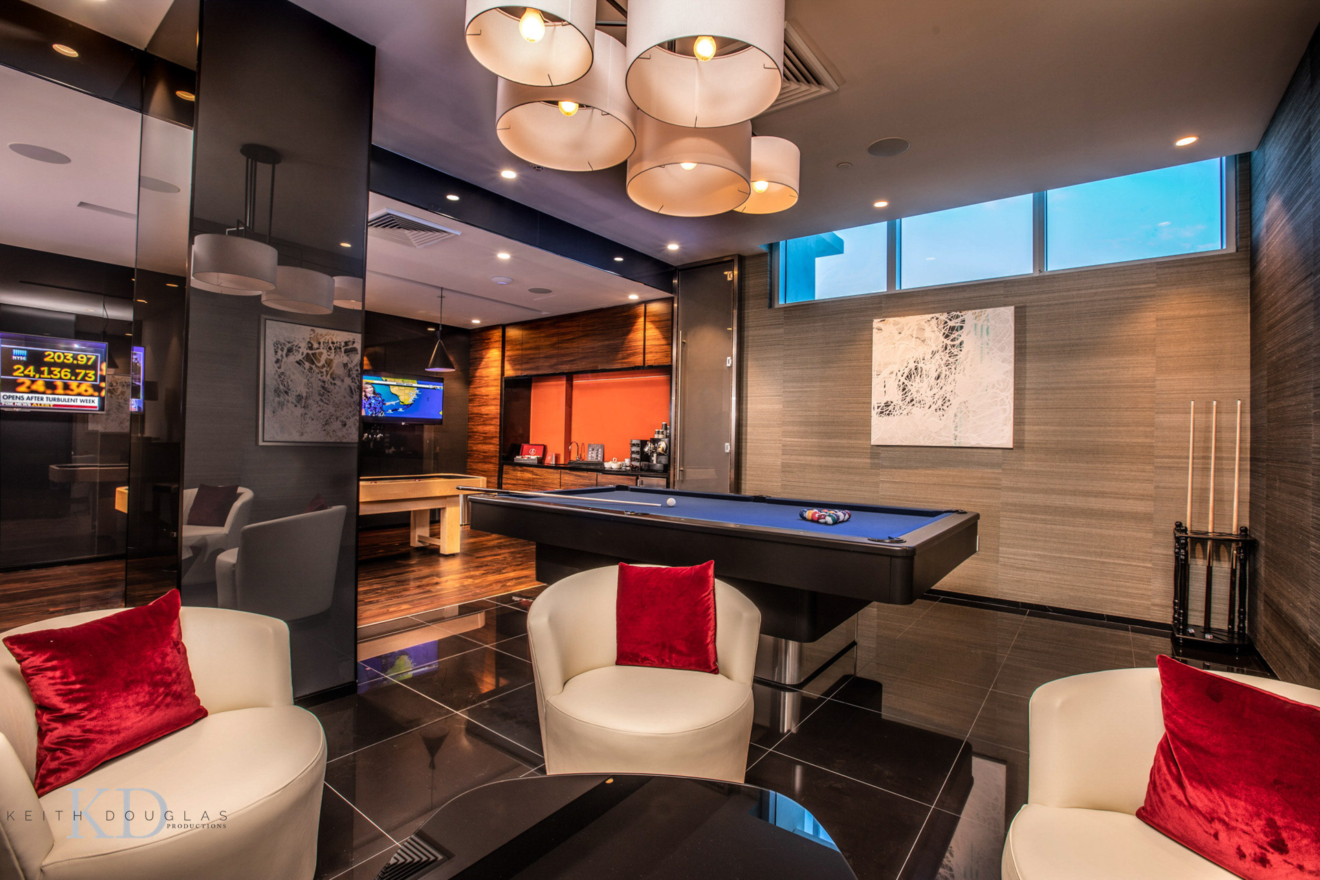 Upscale condo amenities photography