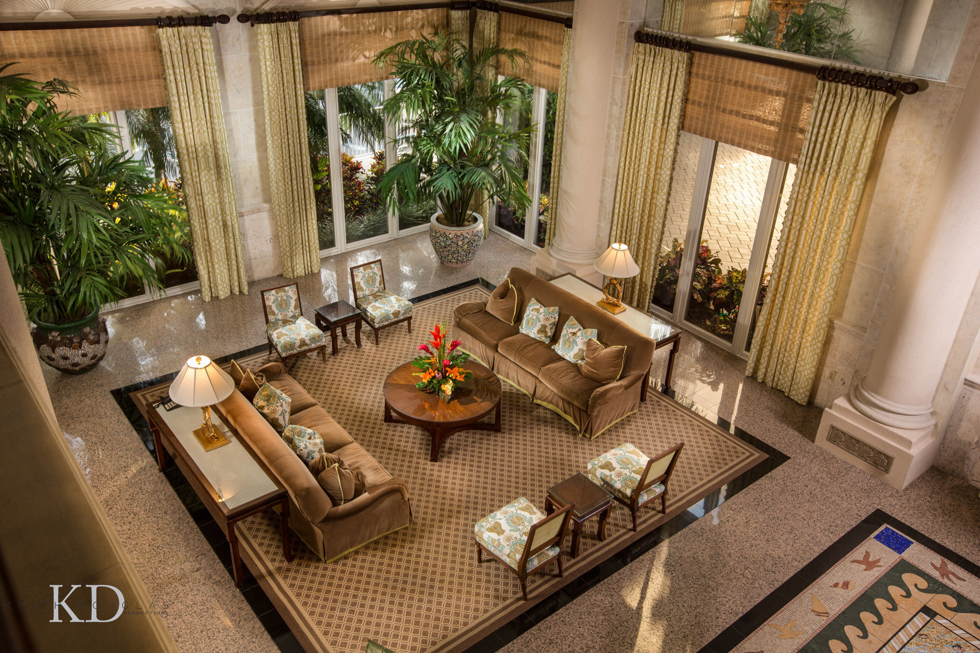 Hotel lobby photography Lago Mar