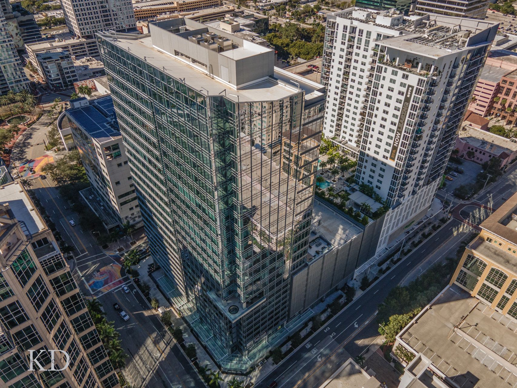 Drone view of the Main East Laos building